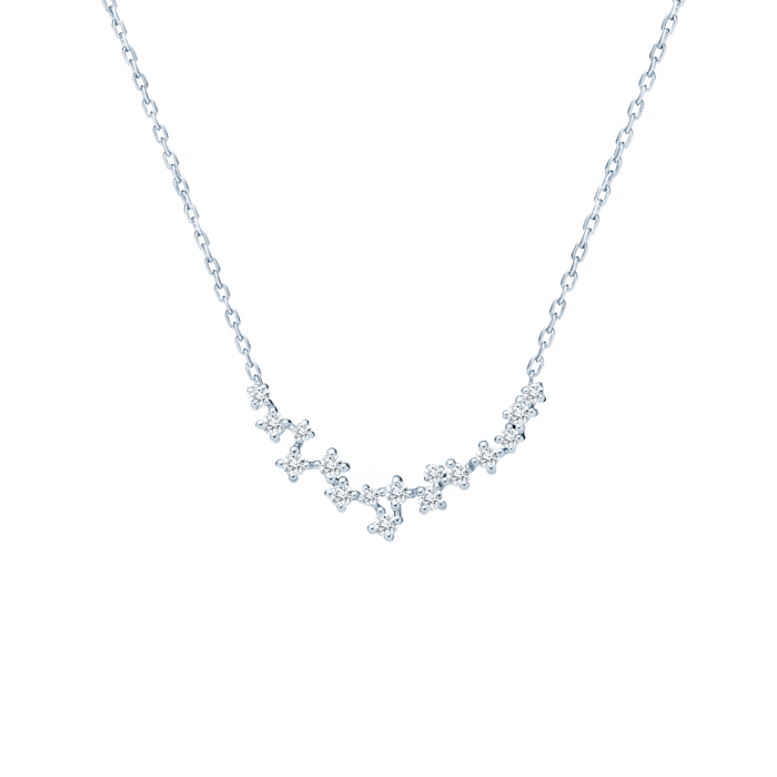 Naszyjnik Savicki: białe złoto, diamenty