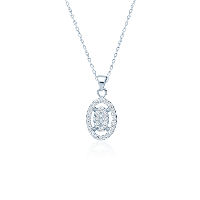 Naszyjnik Savicki: białe złoto, diamenty