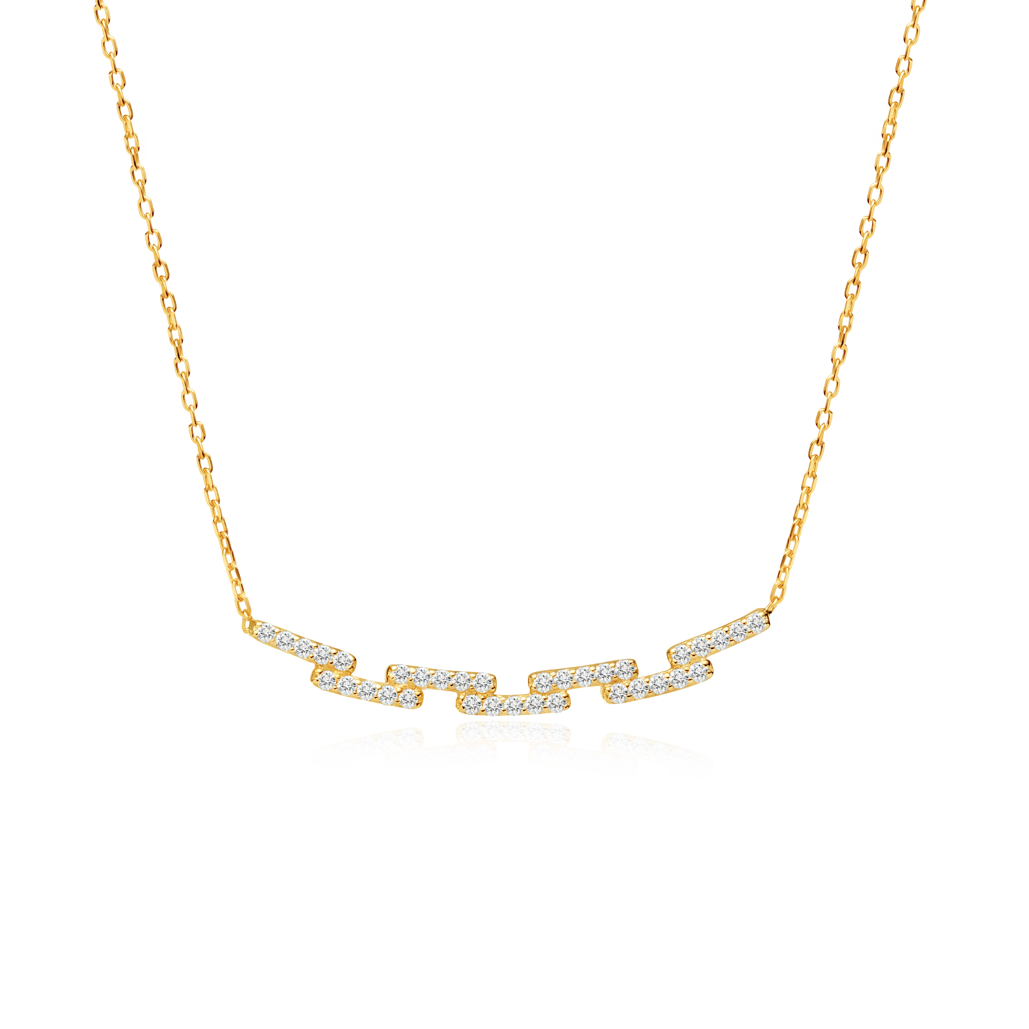 Náhrdelník SAVICKI: žluté zlato, diamanty