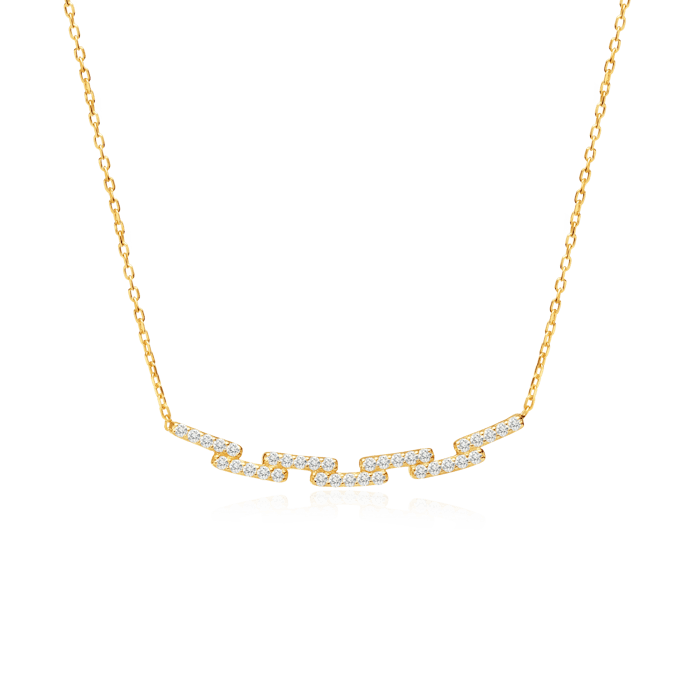 Náhrdelník SAVICKI: žluté zlato, diamanty