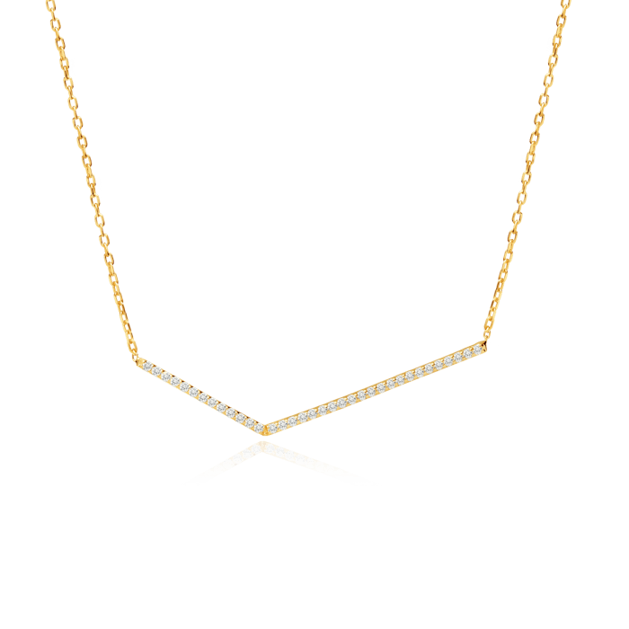 Naszyjnik Savicki: złoty, diamenty