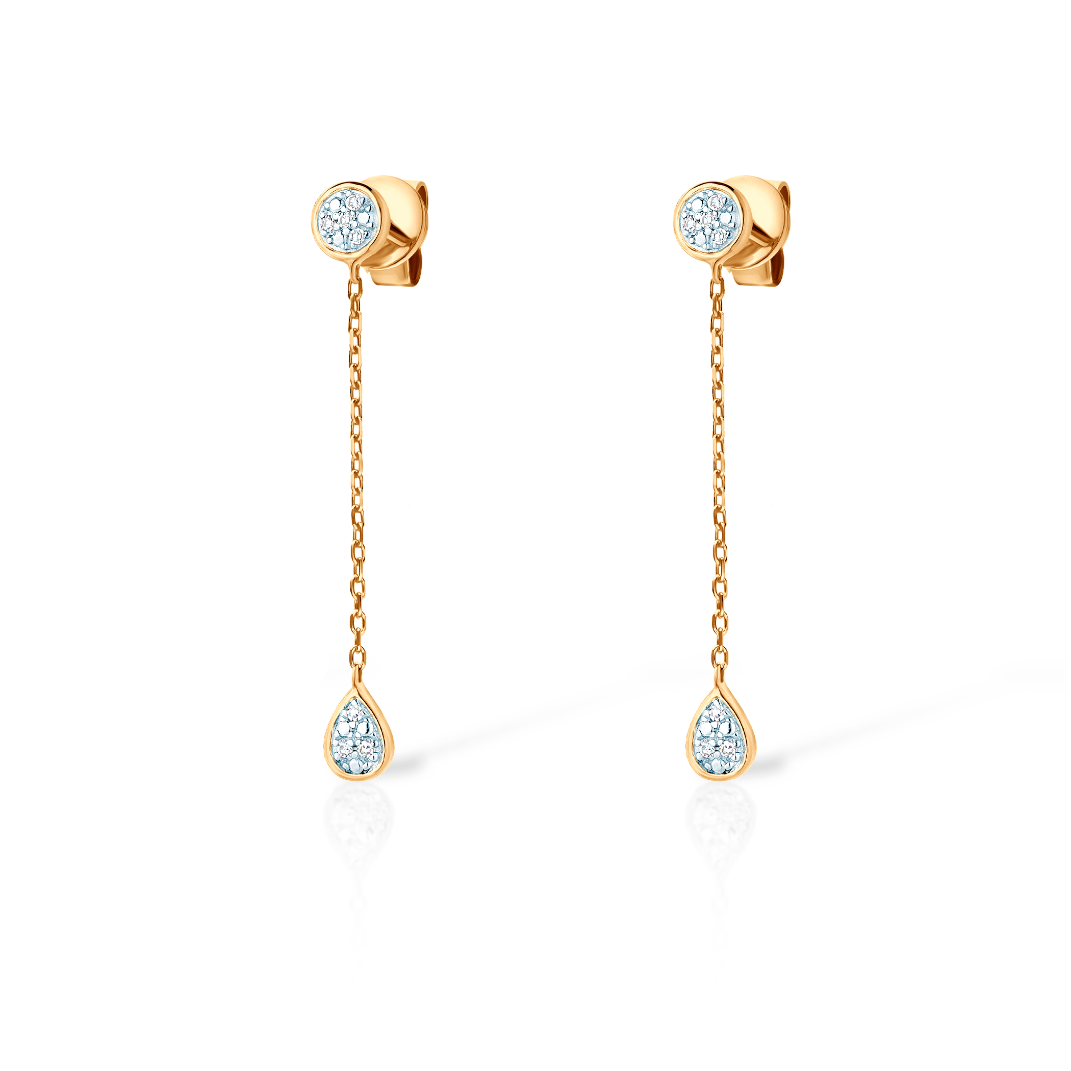 Ohrringe Tränen  Savicki: Gold, Diamanten - 3