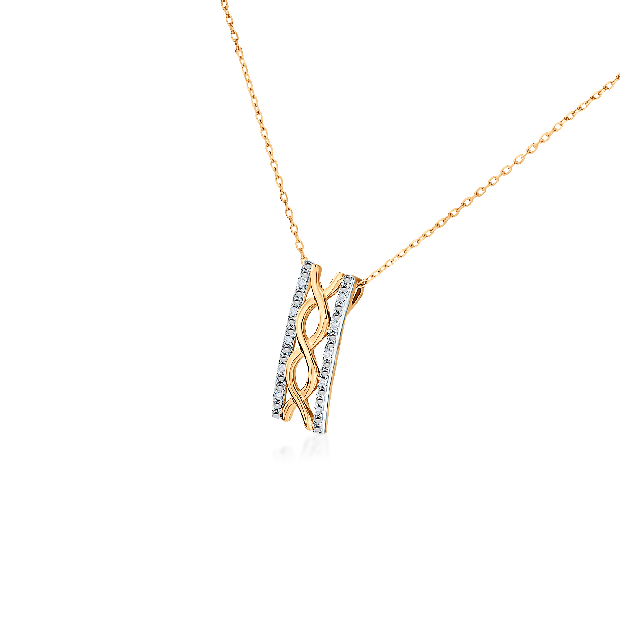 SAVICKI necklace: gold, diamonds - 3