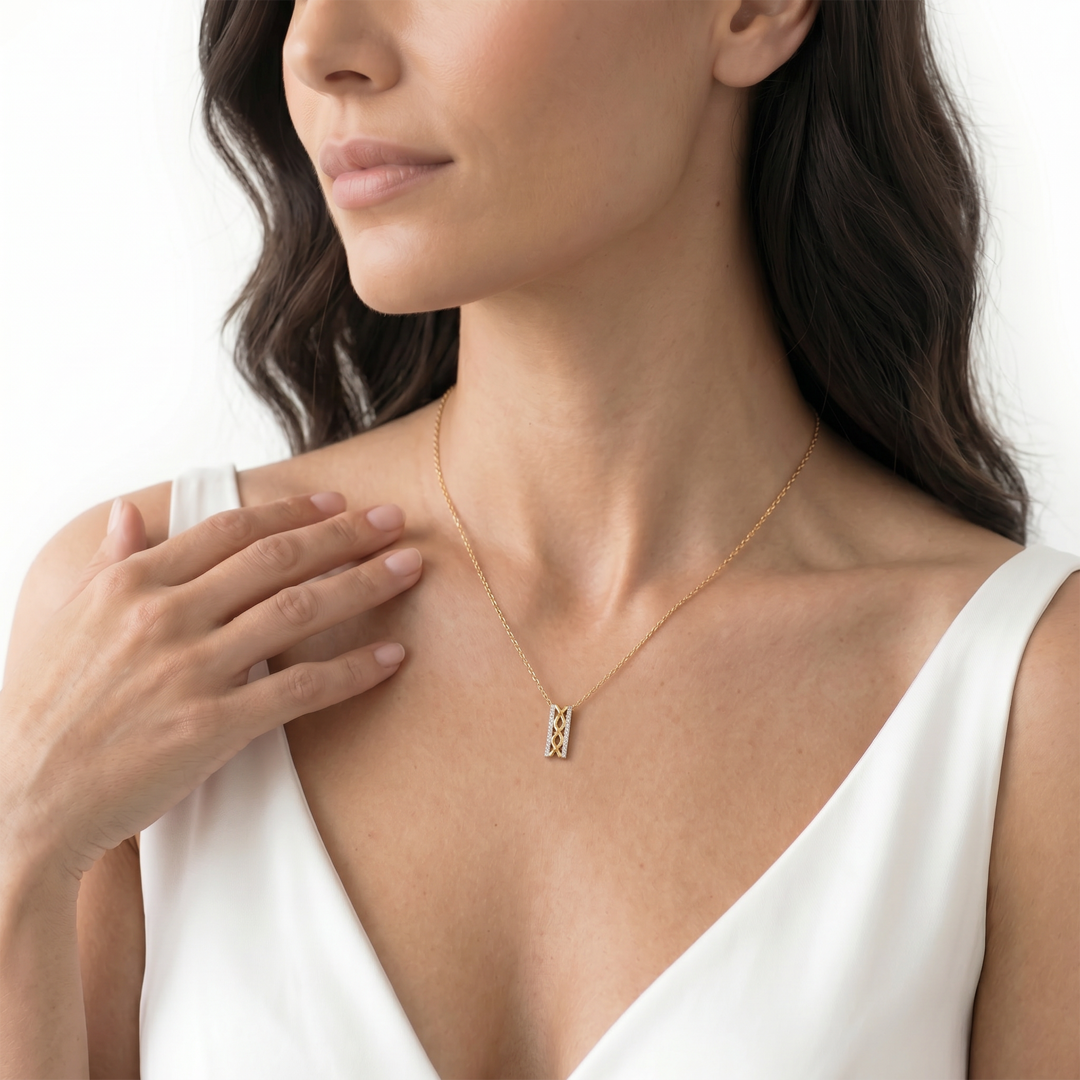 SAVICKI necklace: gold, diamonds - 4