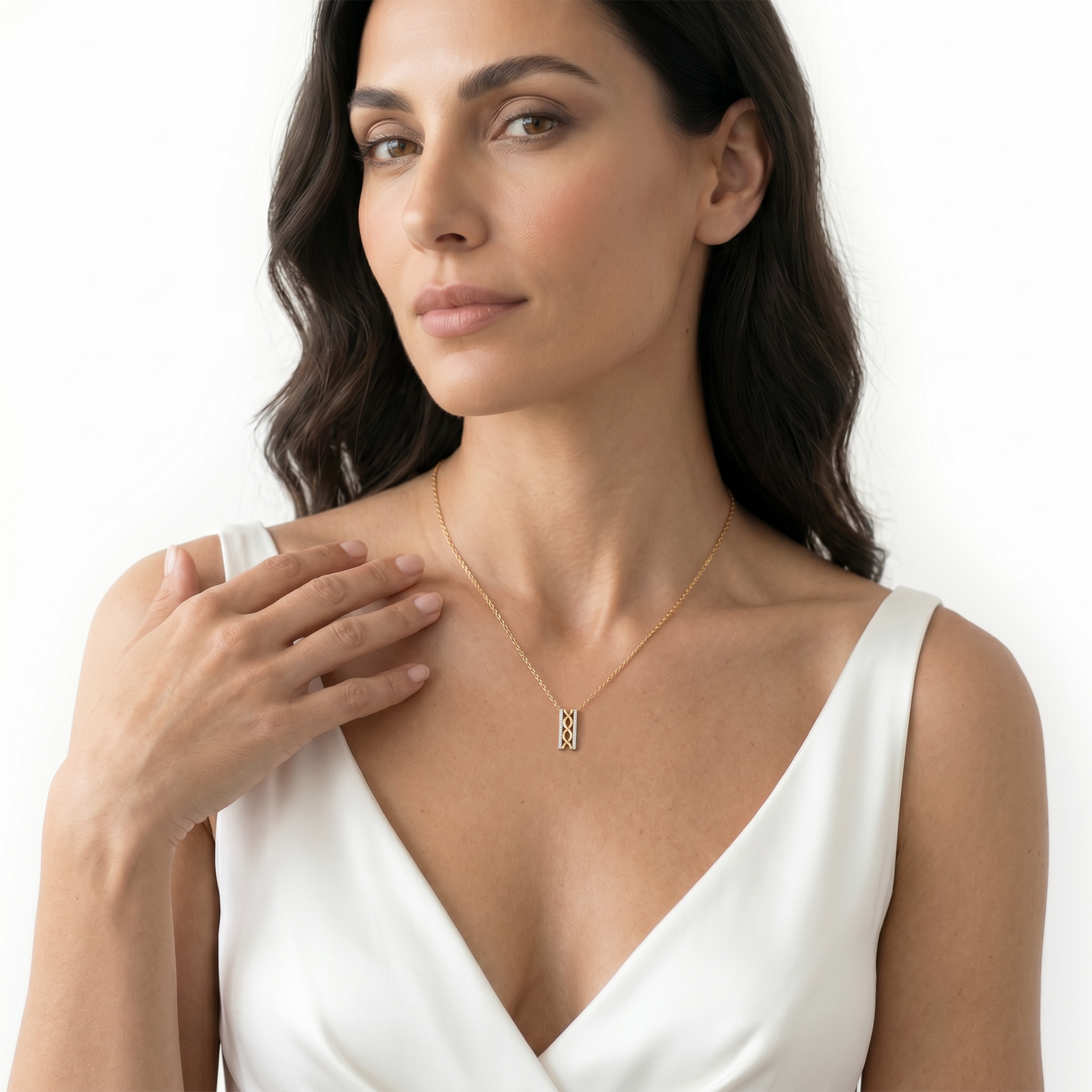SAVICKI necklace: gold, diamonds - 5