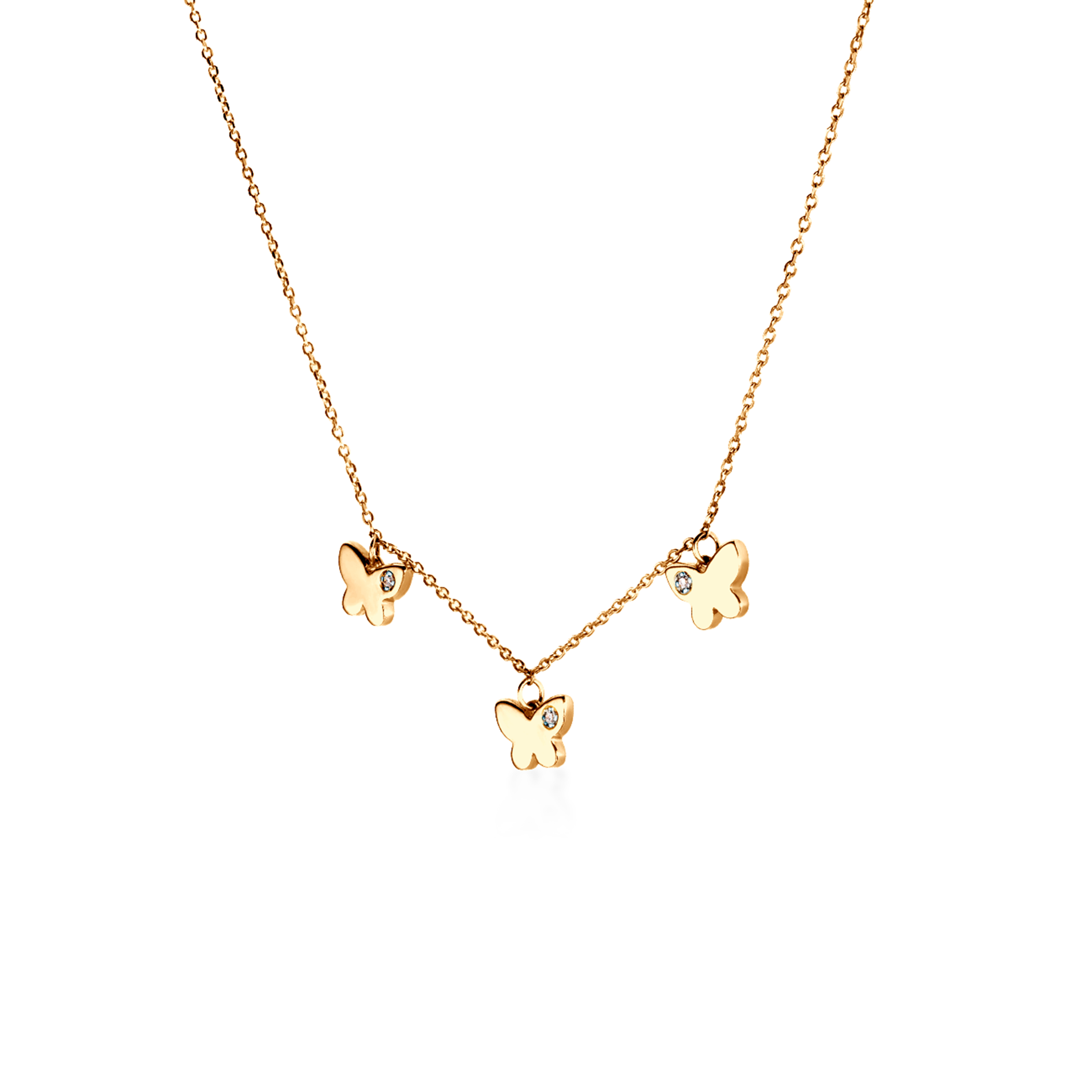 SAVICKI Butterfly necklace : gold, diamonds - 3