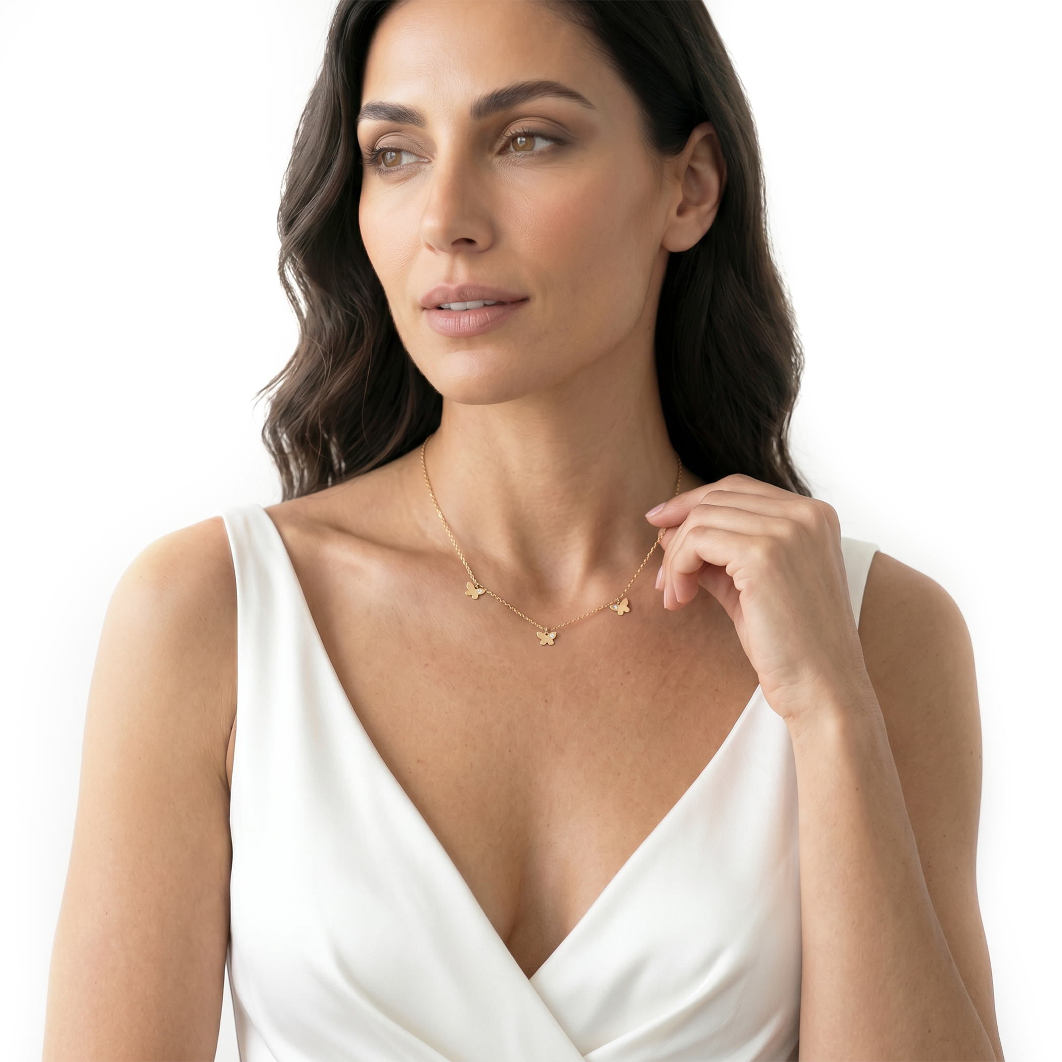SAVICKI Butterfly necklace : gold, diamonds - 5