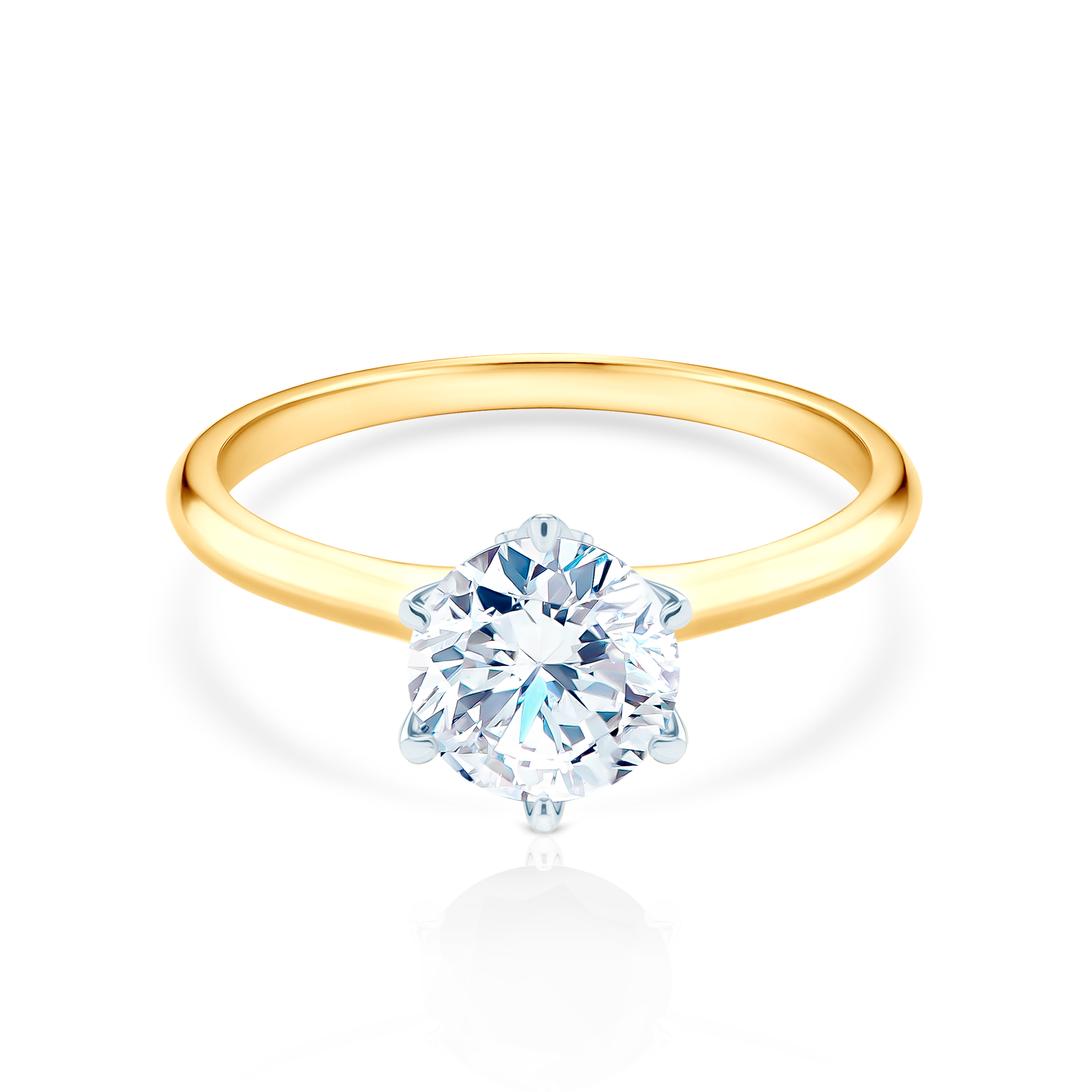The Journey engagement ring: two-tone gold, diamond