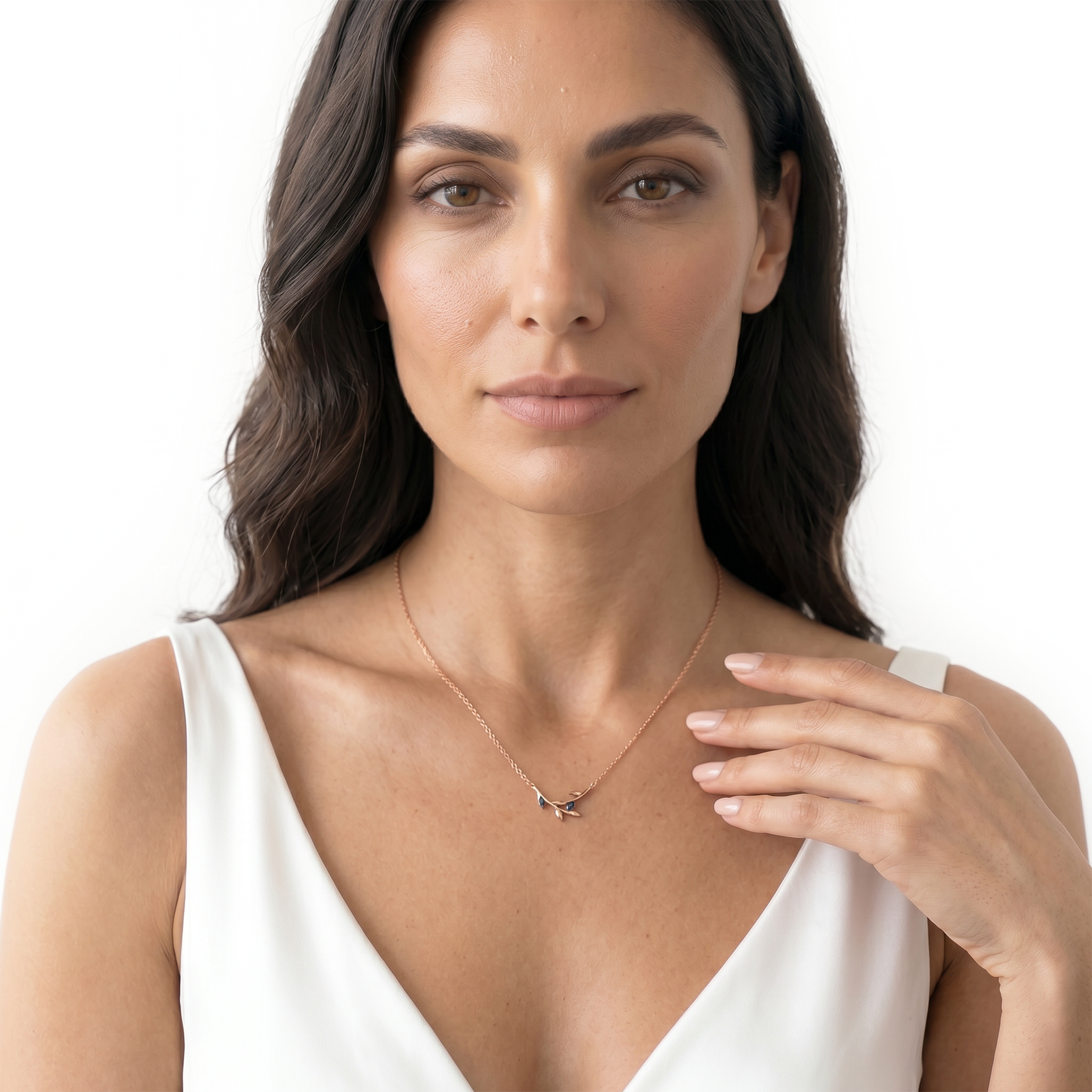 Necklace Savicki: rose gold, diamonds - 6