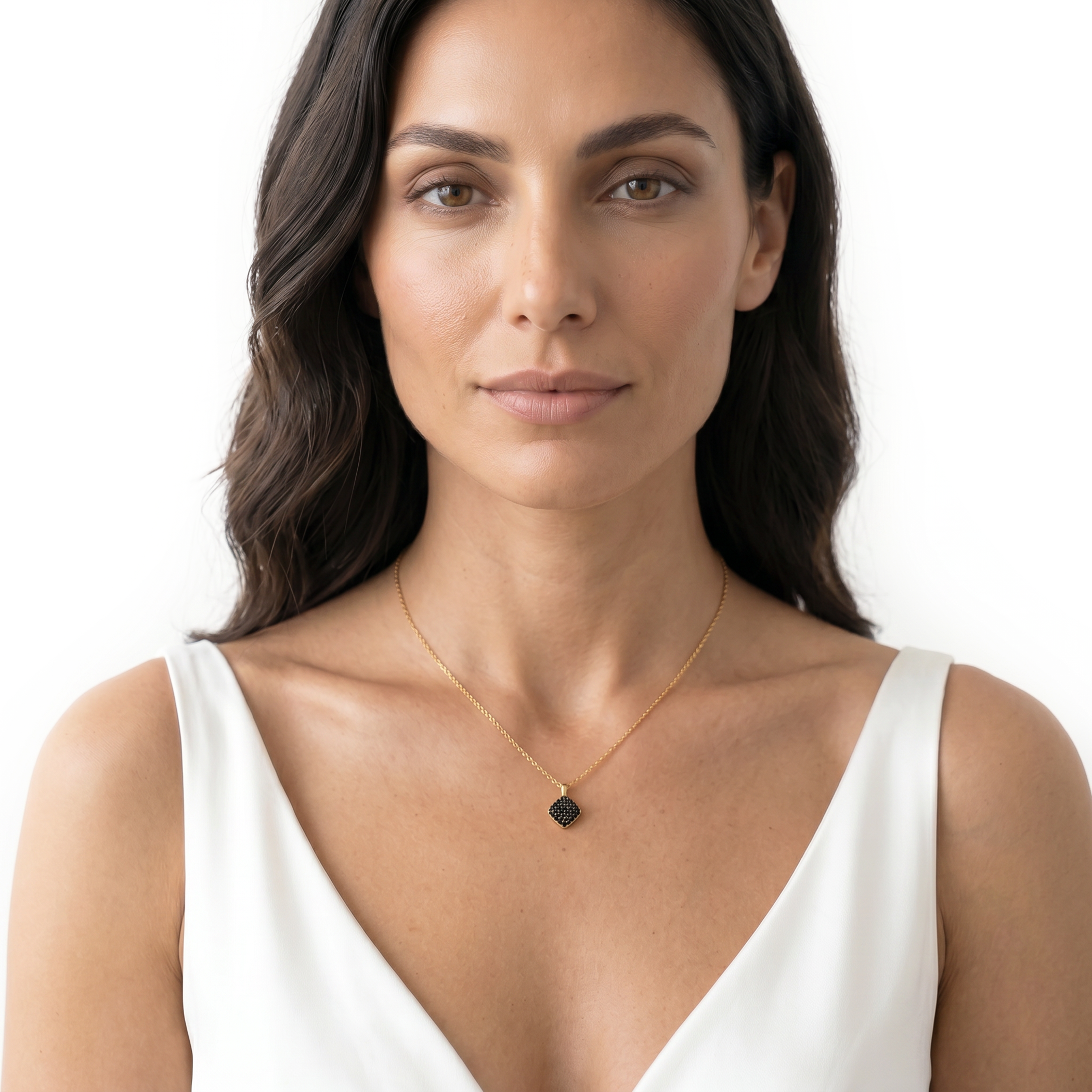 SAVICKI necklace: gold, black diamonds - 6