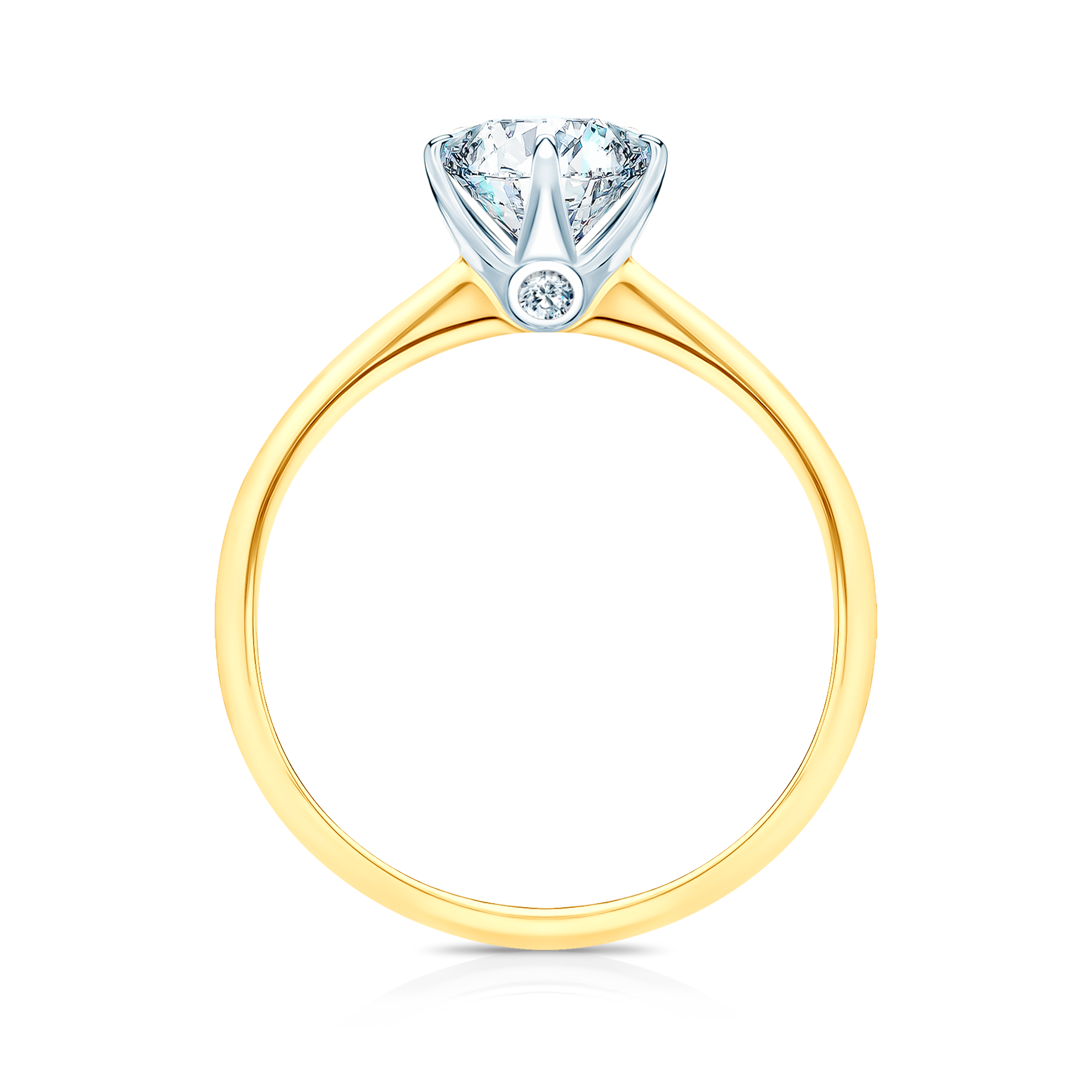 Pierścionek zaręczynowy The Journey: dwukolorowe złoto, diament  - 3