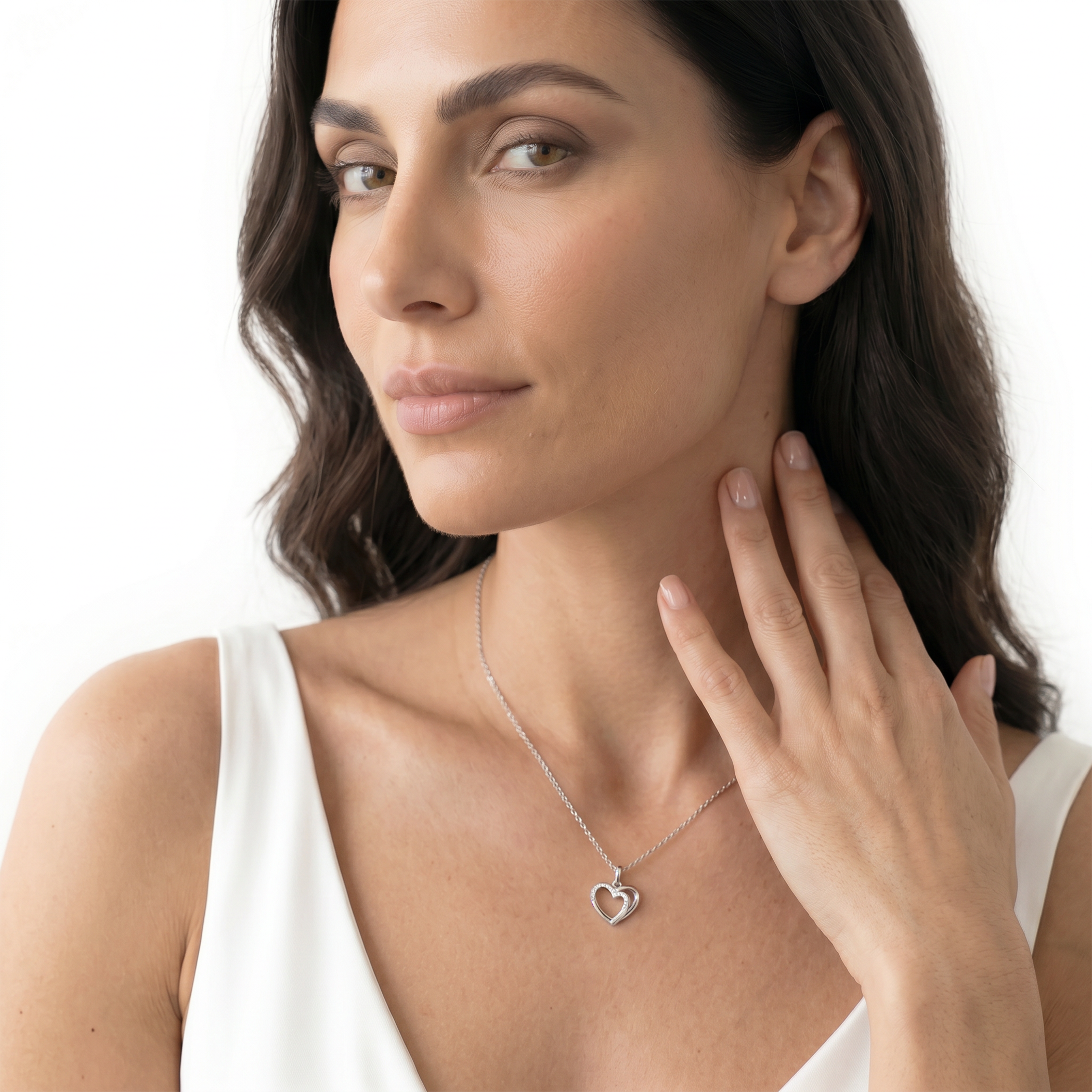 SAVICKI Heart pendant: white gold, diamonds - 4