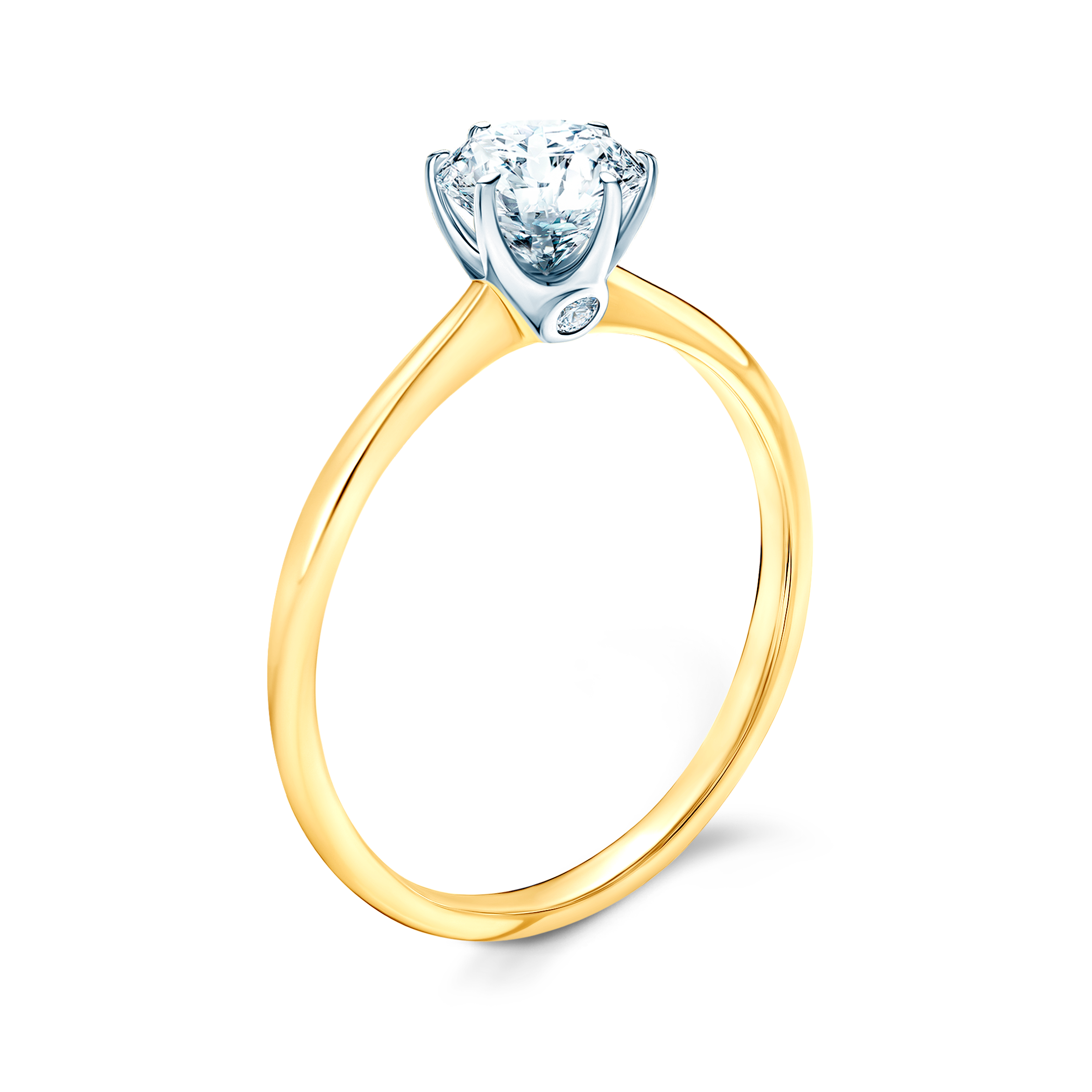 Pierścionek zaręczynowy The Journey: dwukolorowe złoto, diament  - 4