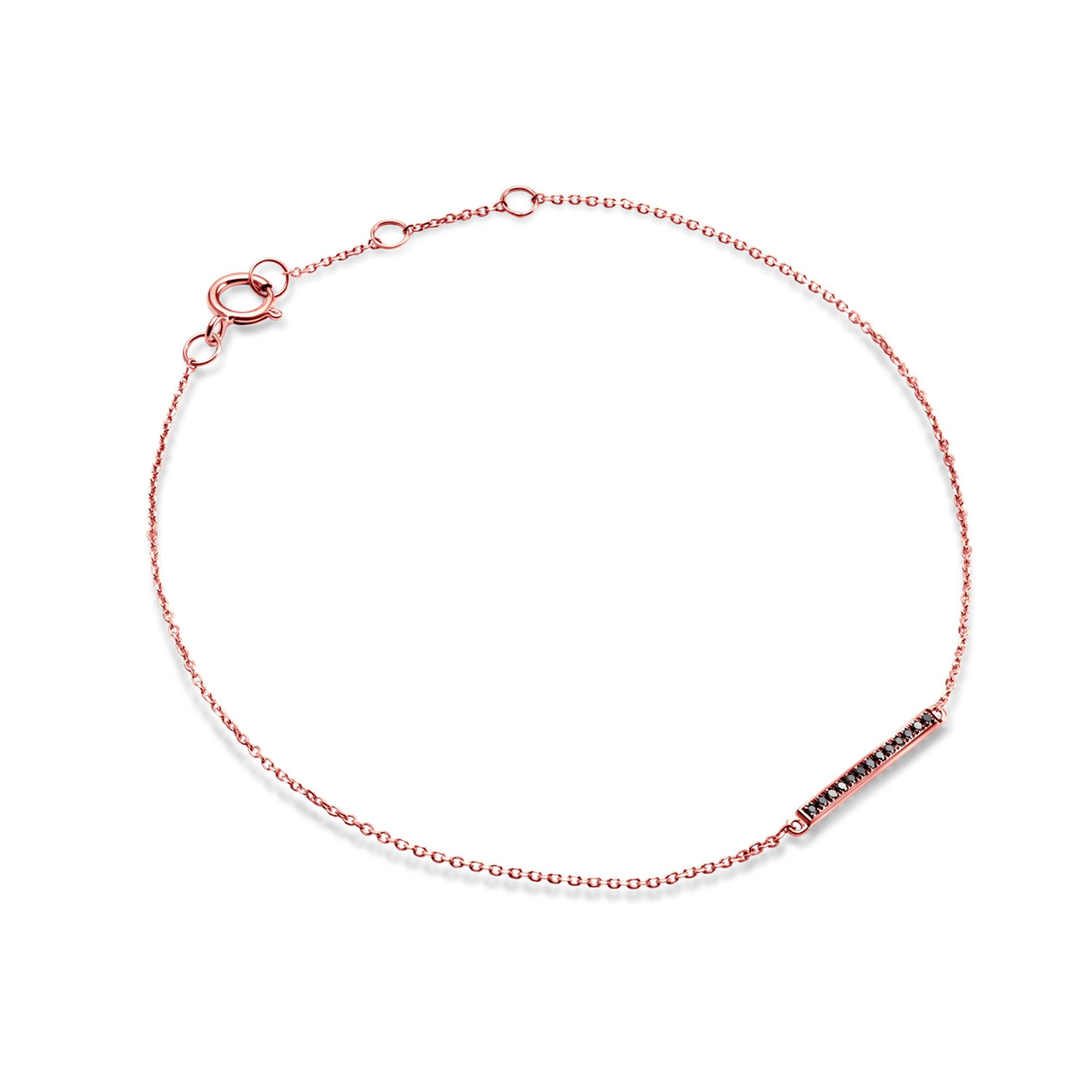 Armband SAVICKI: Roségold, Schwarze Diamanten