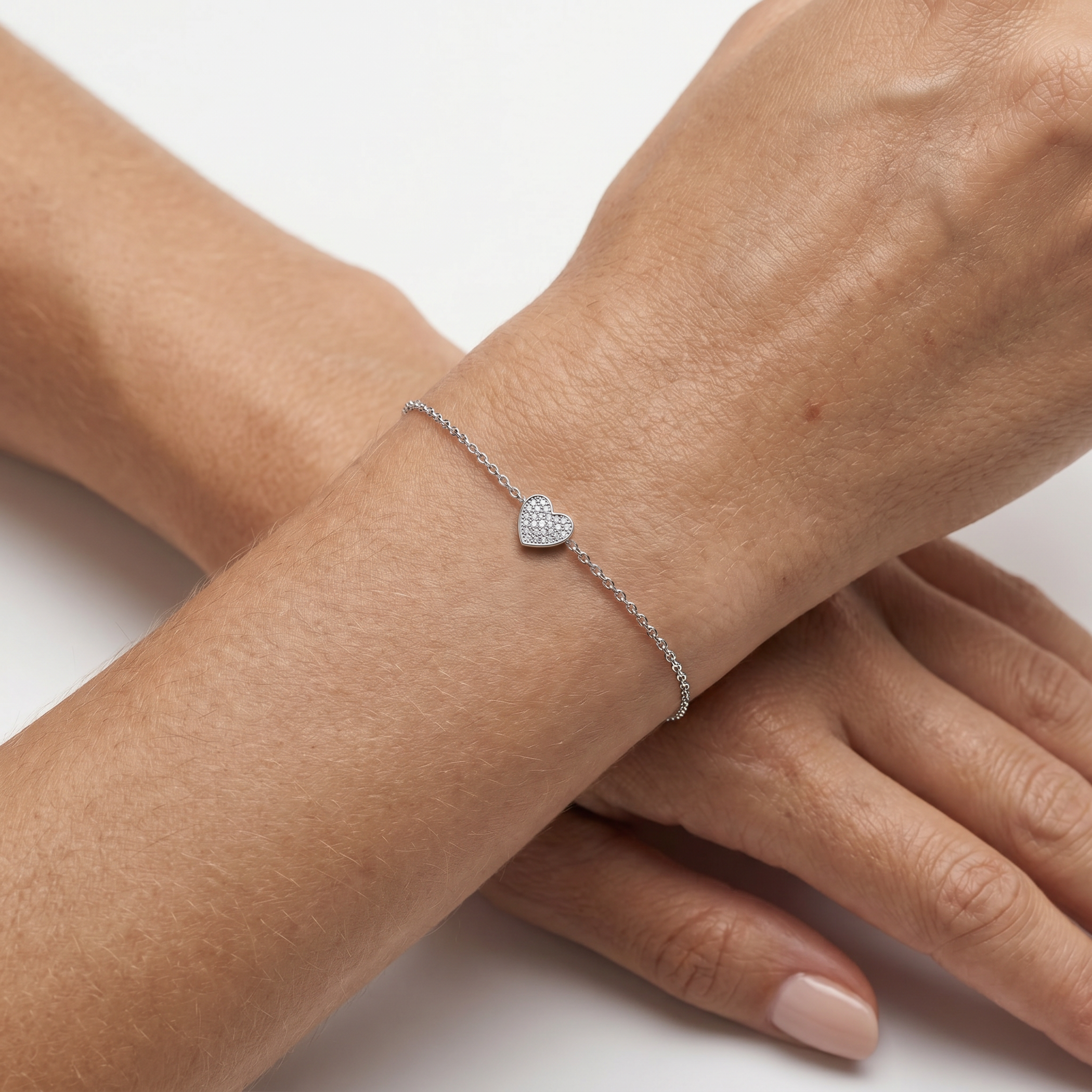 SAVICKI Heart bracelet: white gold, diamonds - 4