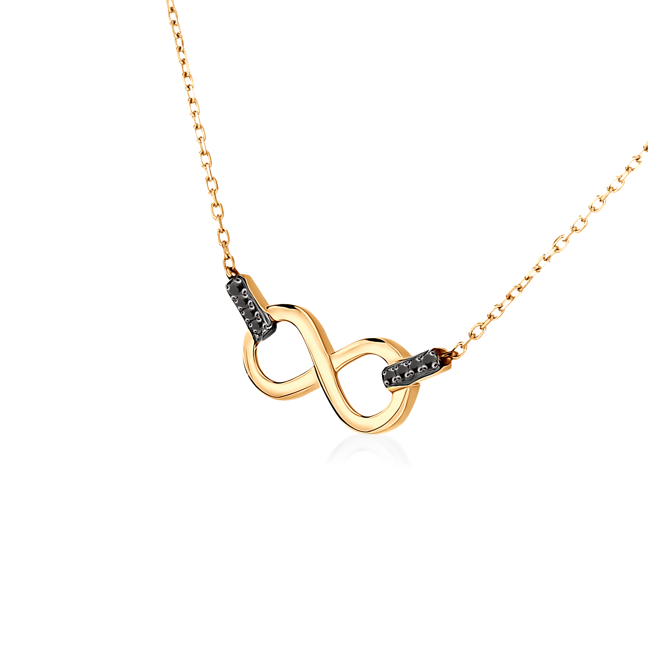 SAVICKI necklace: gold, black diamonds - 3