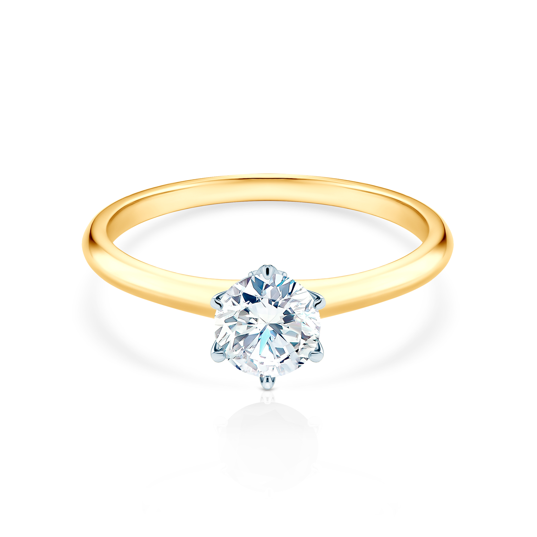 Zásnubní prsten The Journey: dvoubarevné zlato, diamant