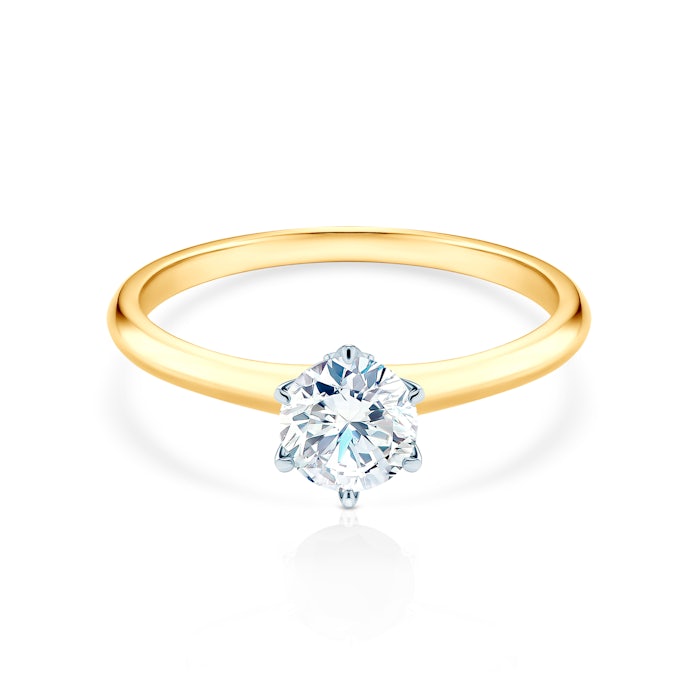 Zásnubný prsteň The Journey: dvojfarebné zlato, diamant