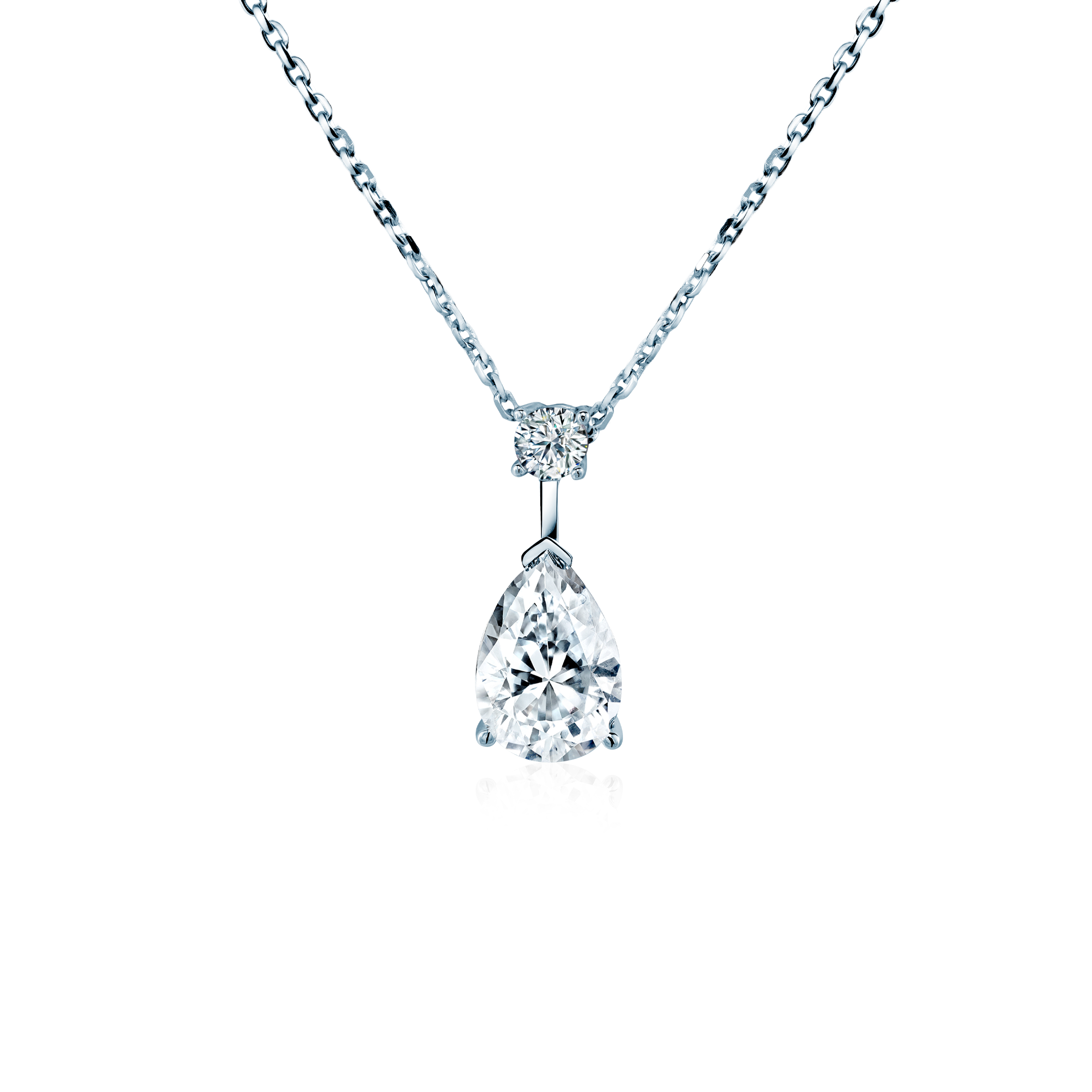 Halskette mit Zirkonia Silber 46 cm