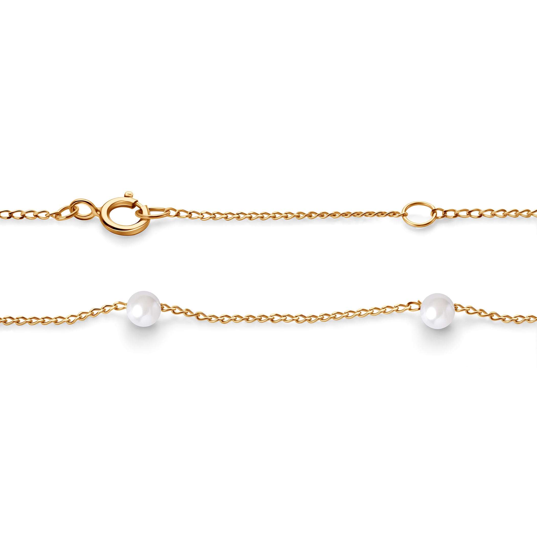 14K gold necklace 45 cm - 4