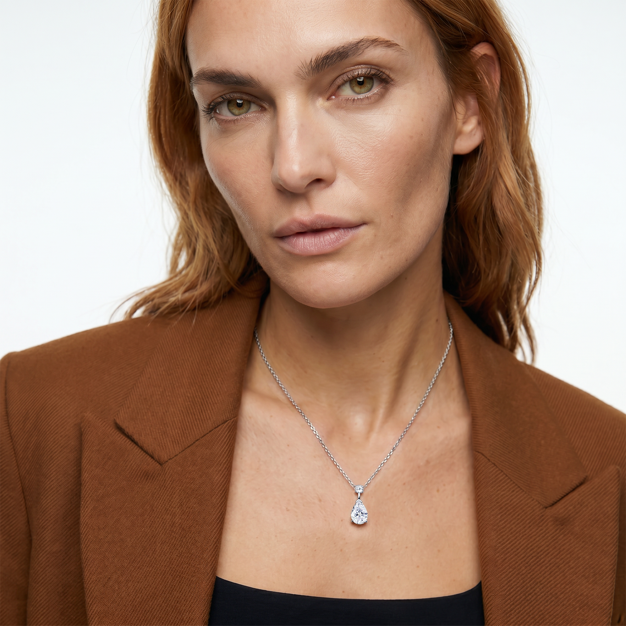Eterniàle necklace, silver, cubic zirconia 46cm - 3