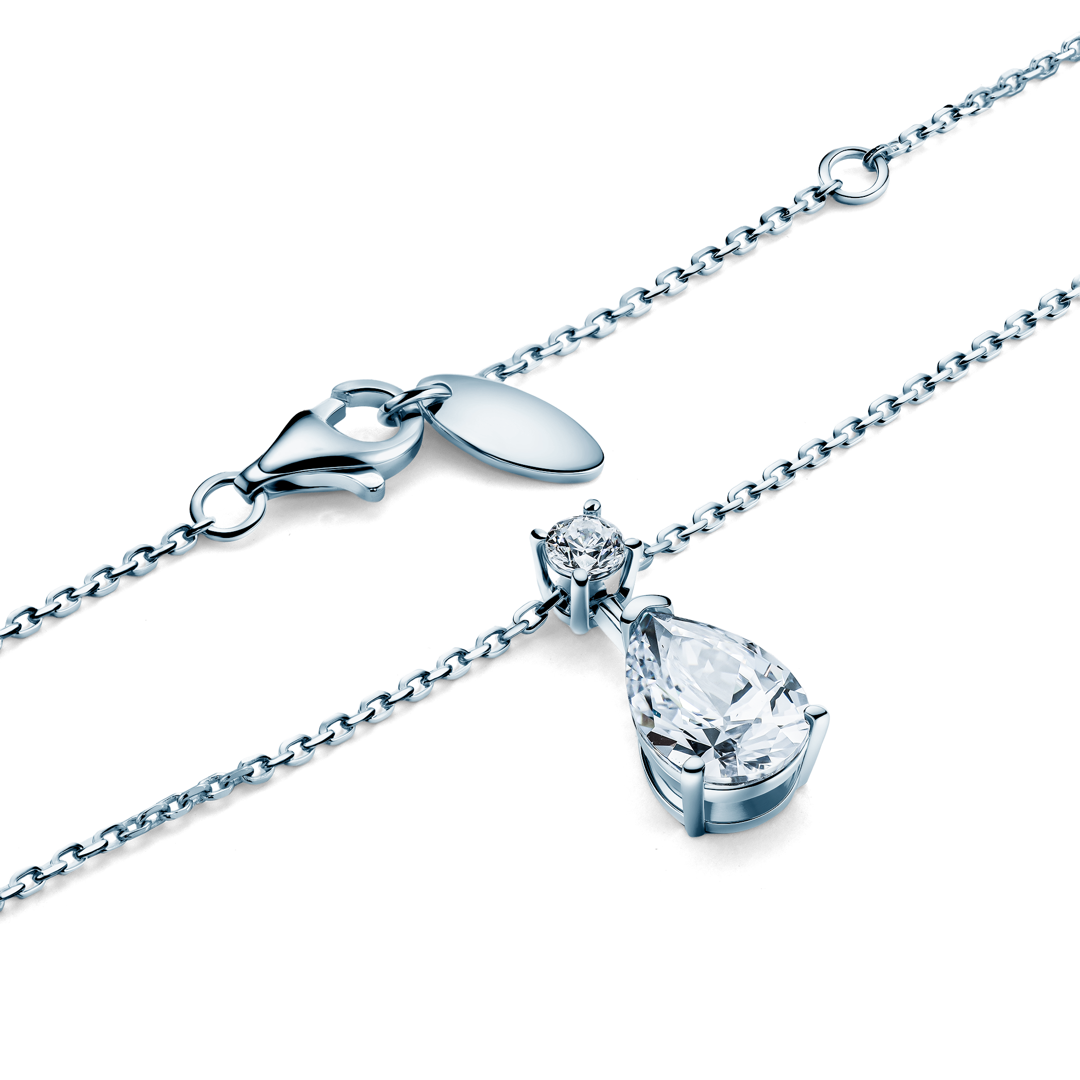 Eterniàle necklace, silver, cubic zirconia 46cm - 4