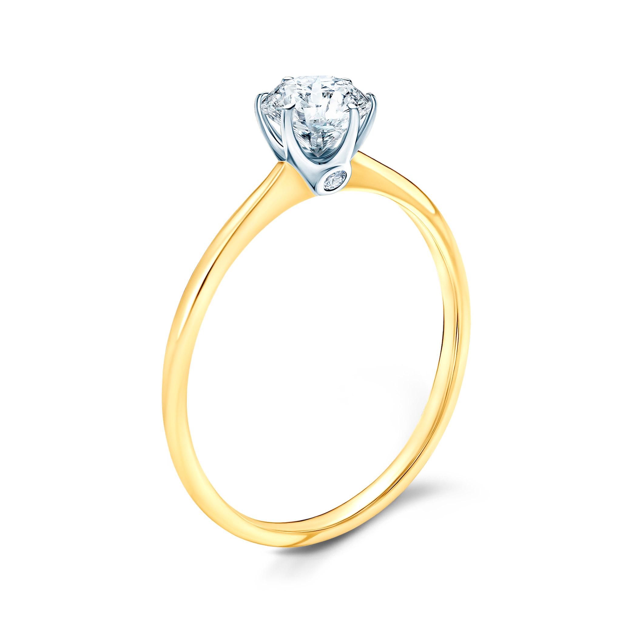 Pierścionek zaręczynowy The Journey: dwukolorowe złoto, diament 