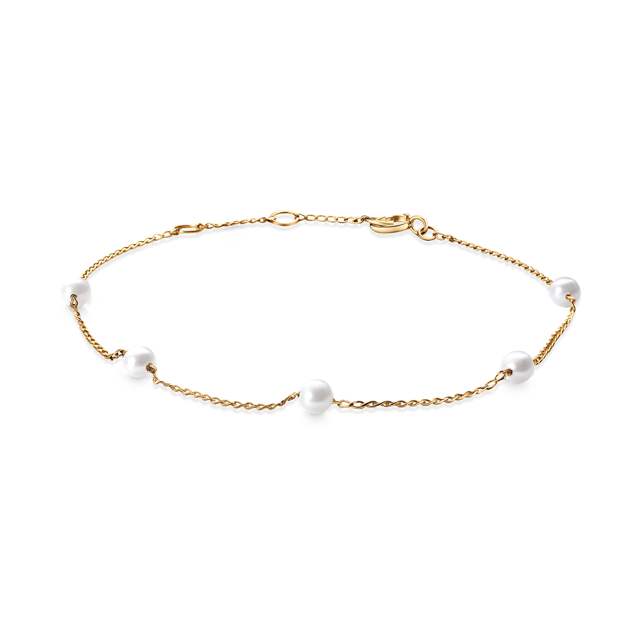 Armband mit Perle 19 cm, 585er Gold 