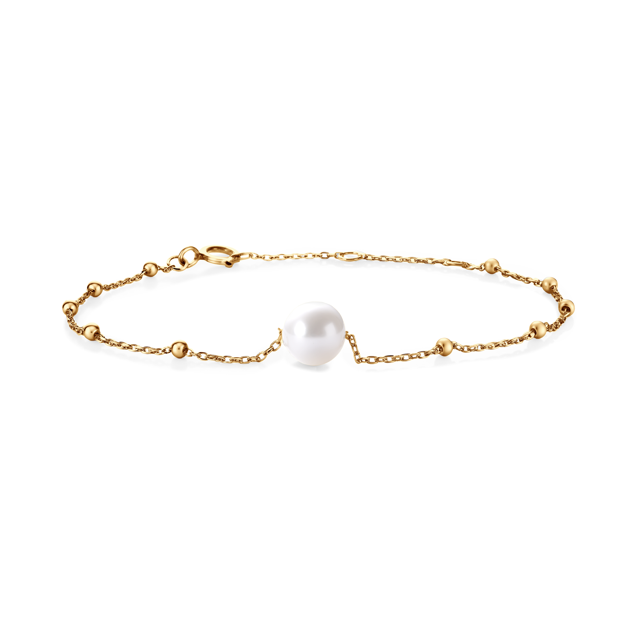 Armband mit Perle 21 cm, 585er Gold 