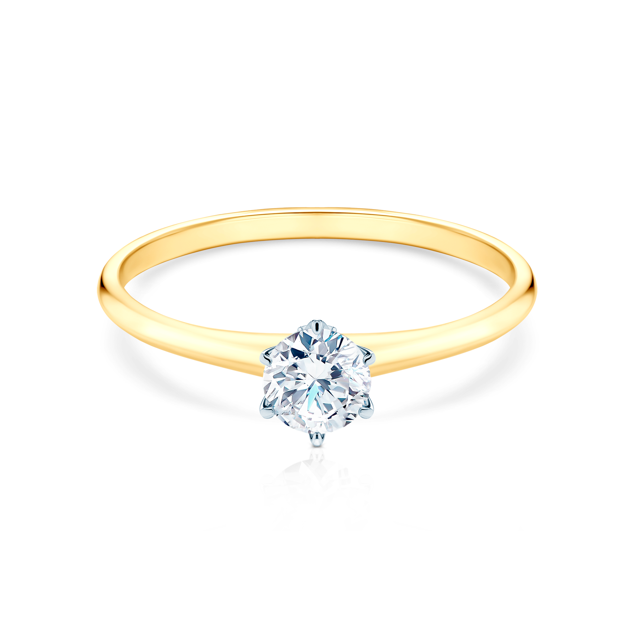 Zásnubní prsten The Journey: dvoubarevné zlato, diamant