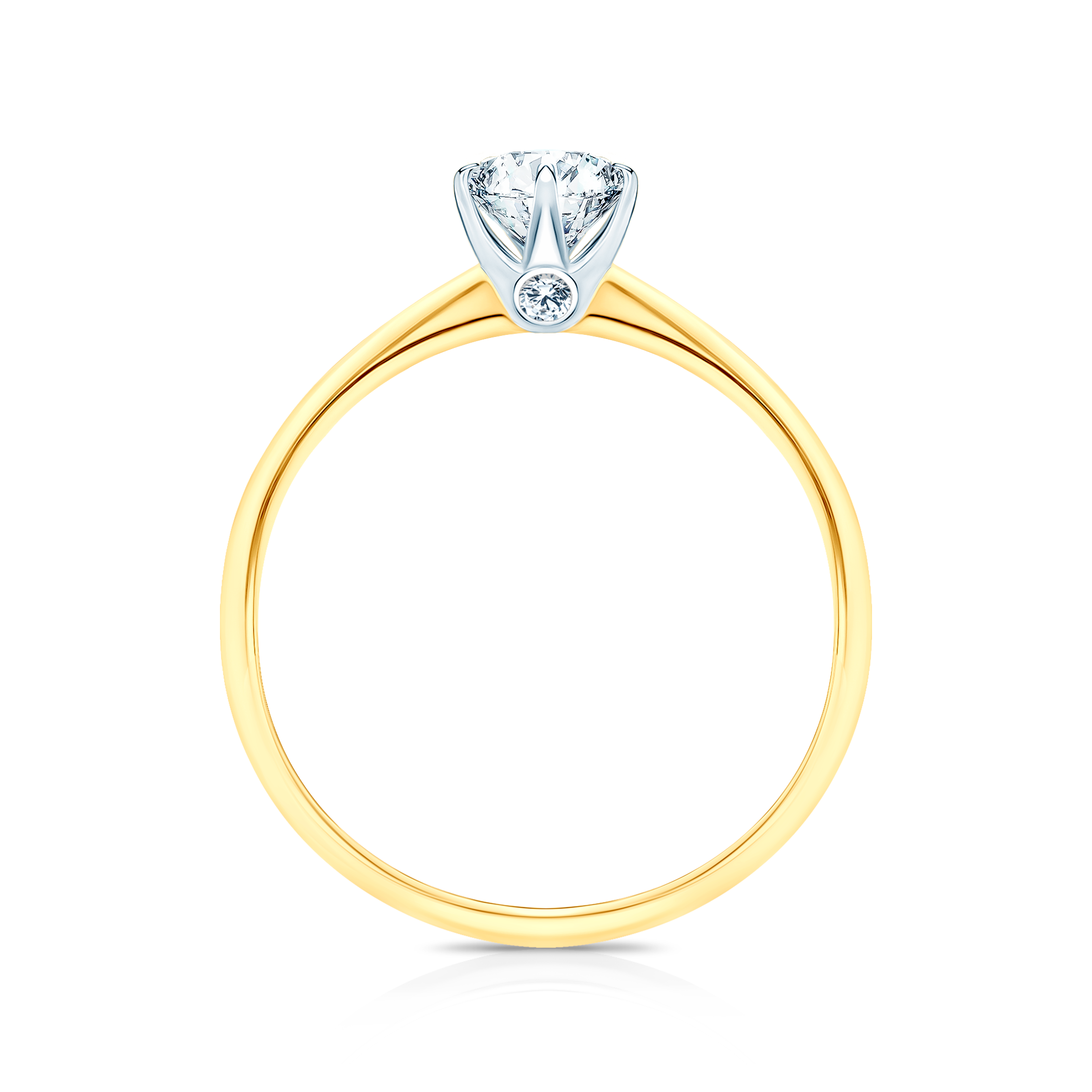 Verlobungsring The Journey: zweifarbiges Gold, Diamant