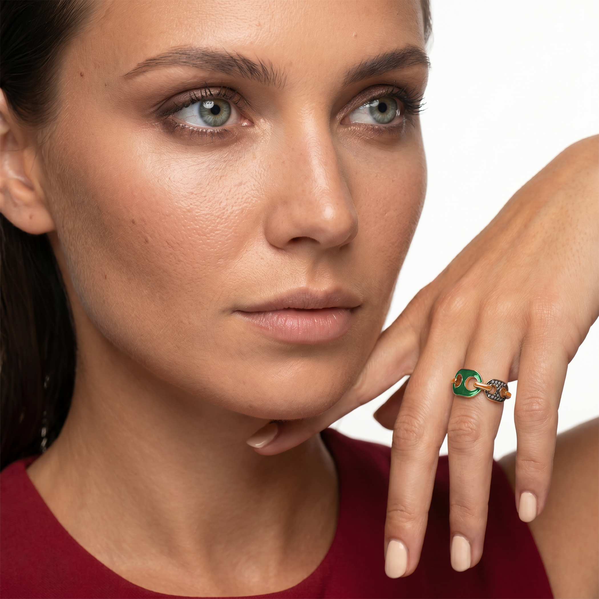 Ring silver Prismé gold plated - 3