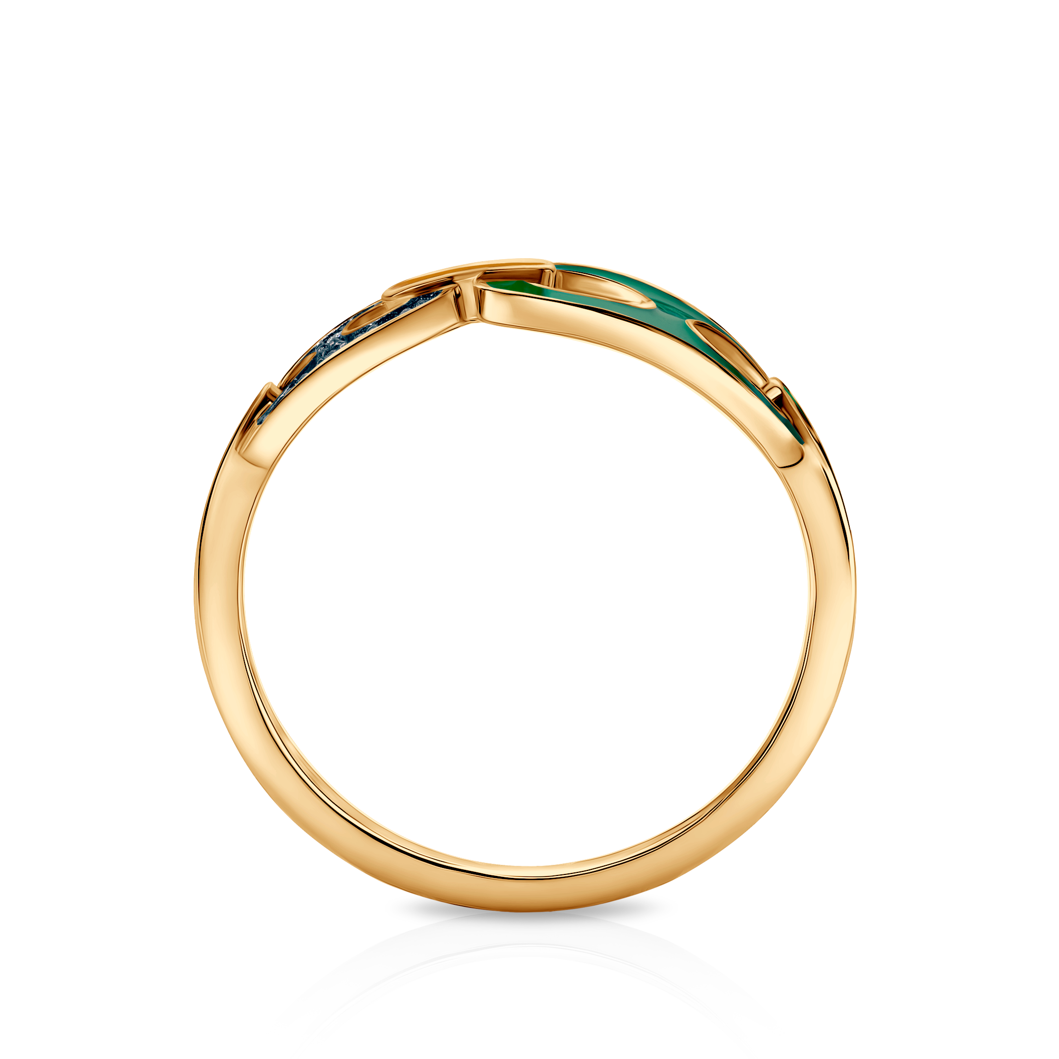 Ring silver Prismé gold plated - 4