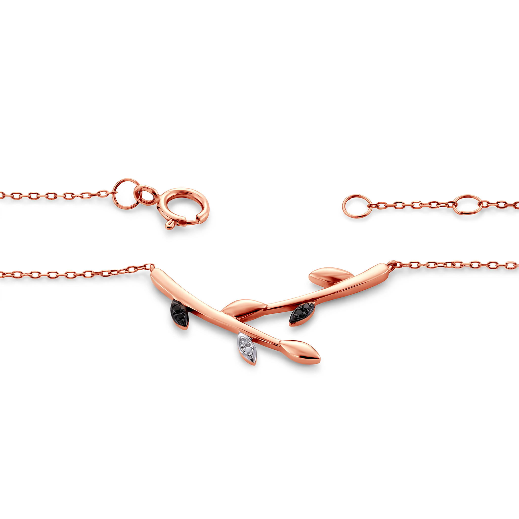 SAVICKI necklace: rose gold, diamond, diamonds - 4