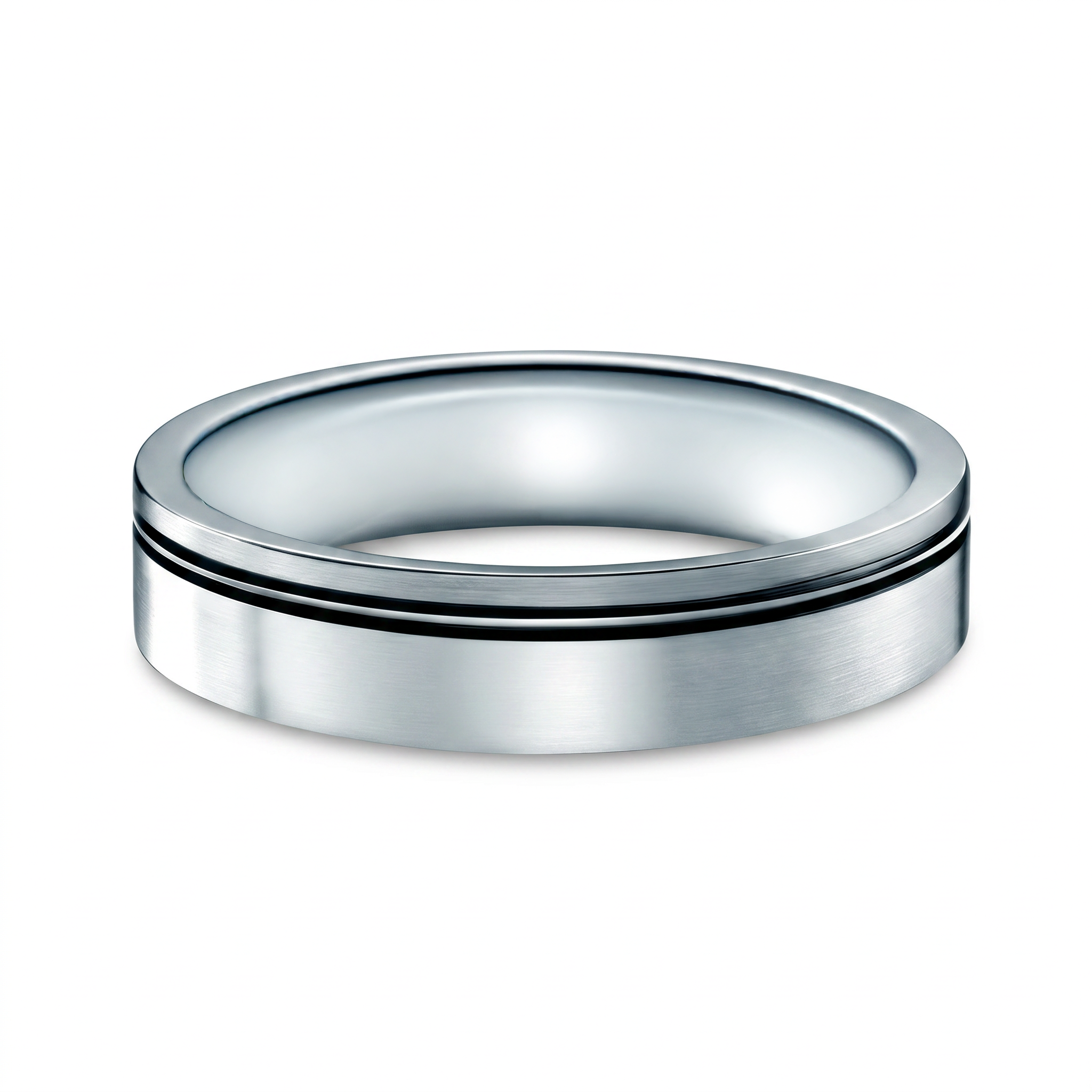 Trauringe: Titan, flach, 5 mm
