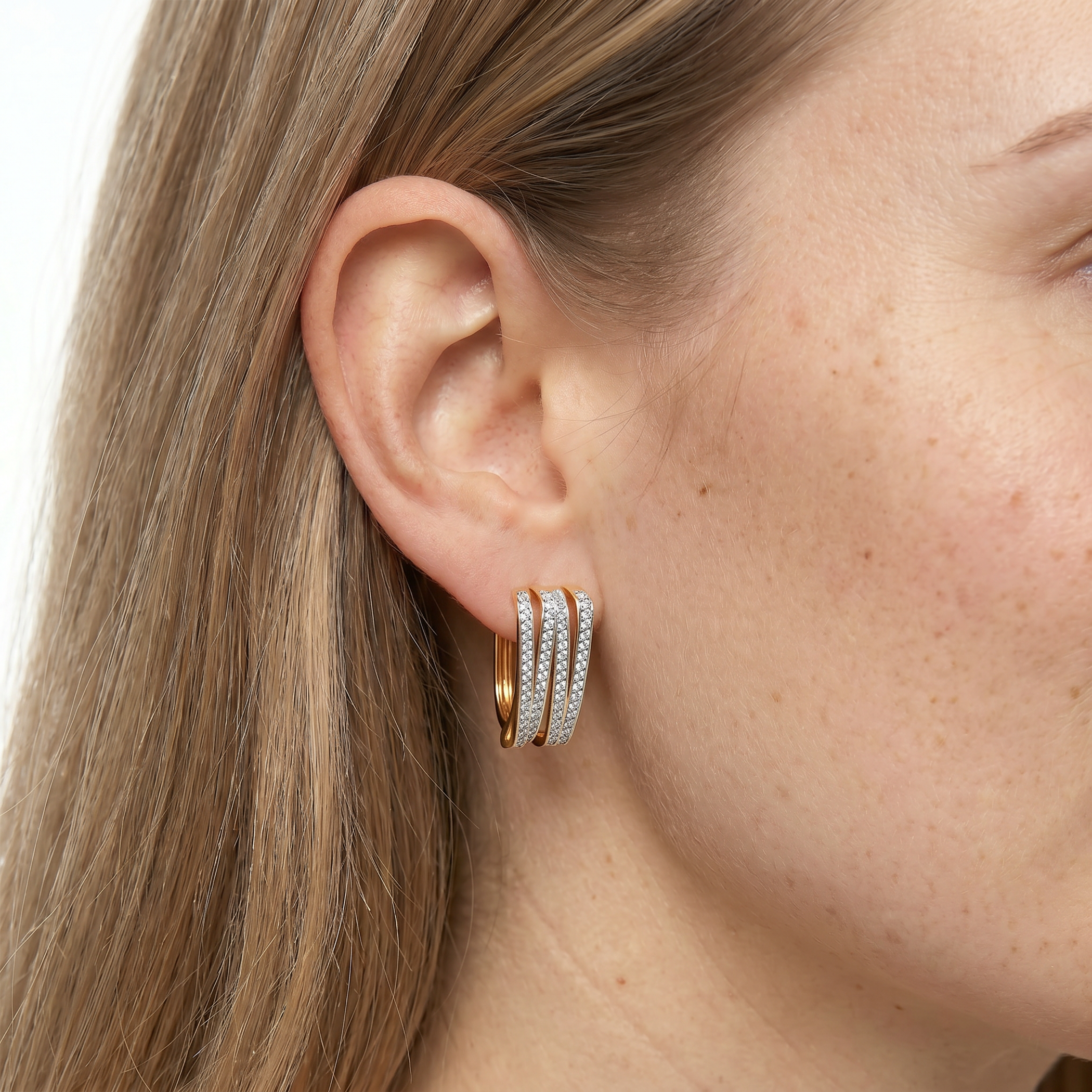 SAVICKI Earrings: gold, diamonds - 3