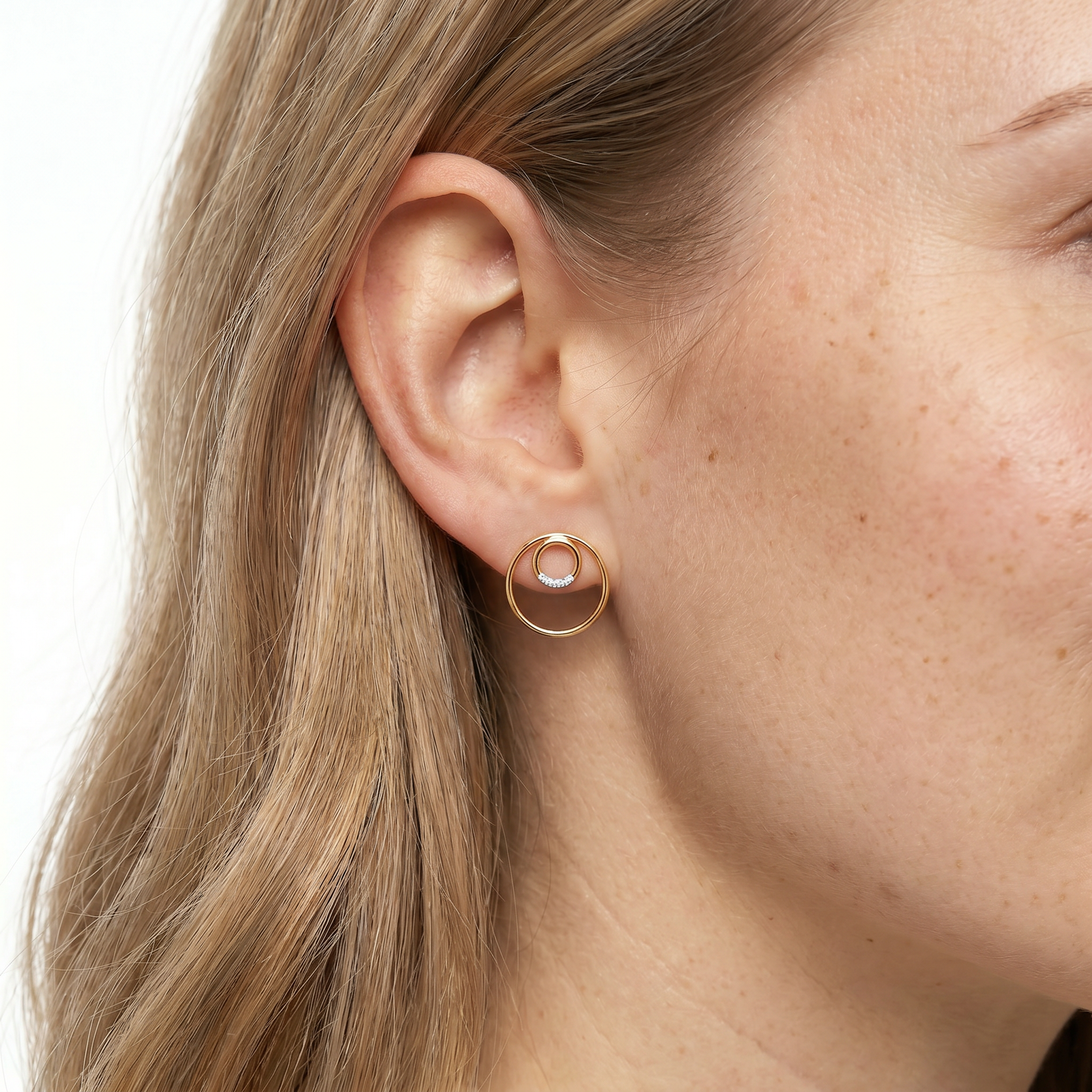 SAVICKI hoop earrings: gold, diamonds - 3