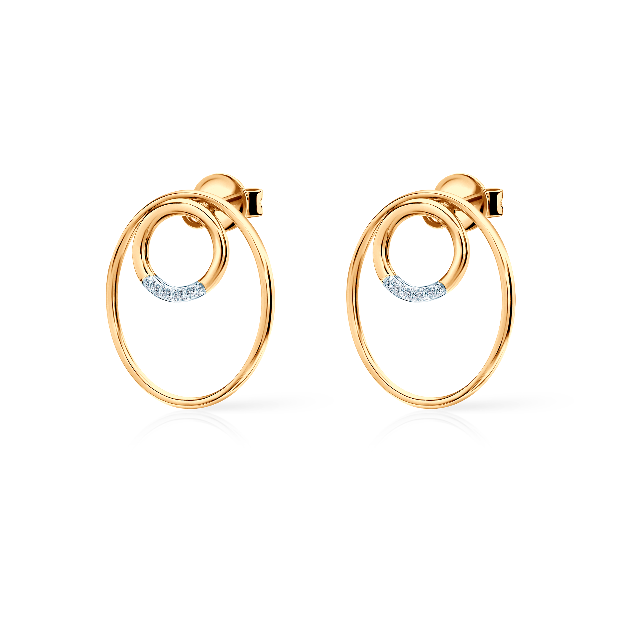 SAVICKI hoop earrings: gold, diamonds - 4