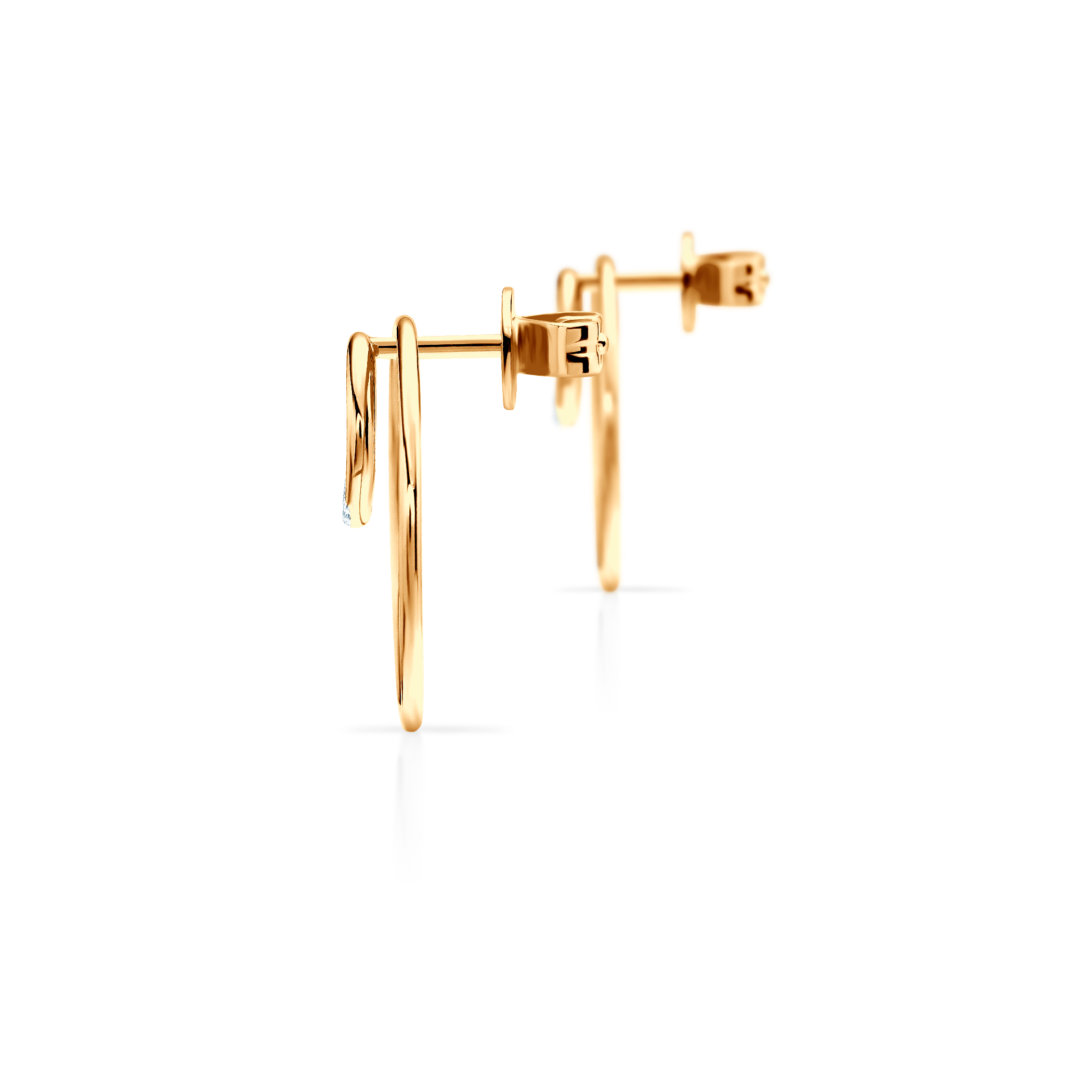 SAVICKI hoop earrings: gold, diamonds - 6