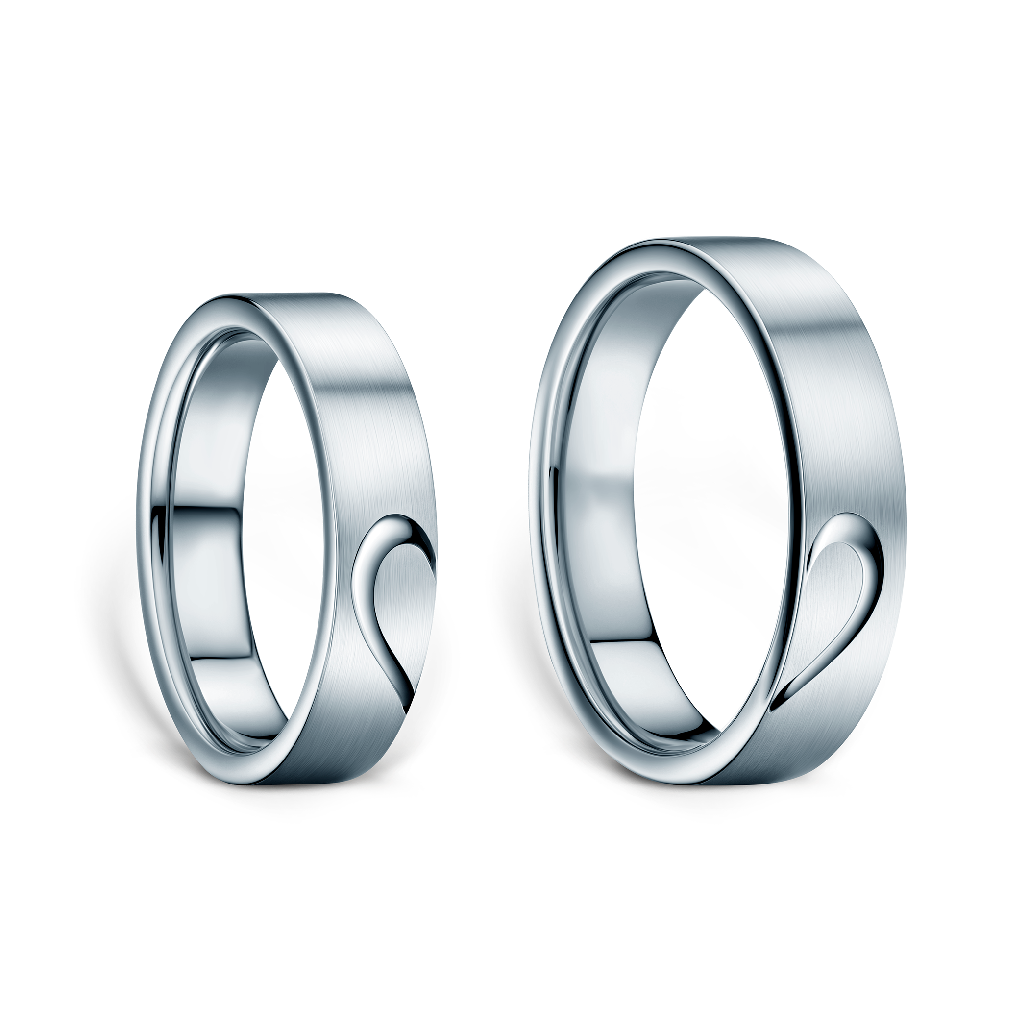 Trauringe: Titan, flach, 5 mm - 3