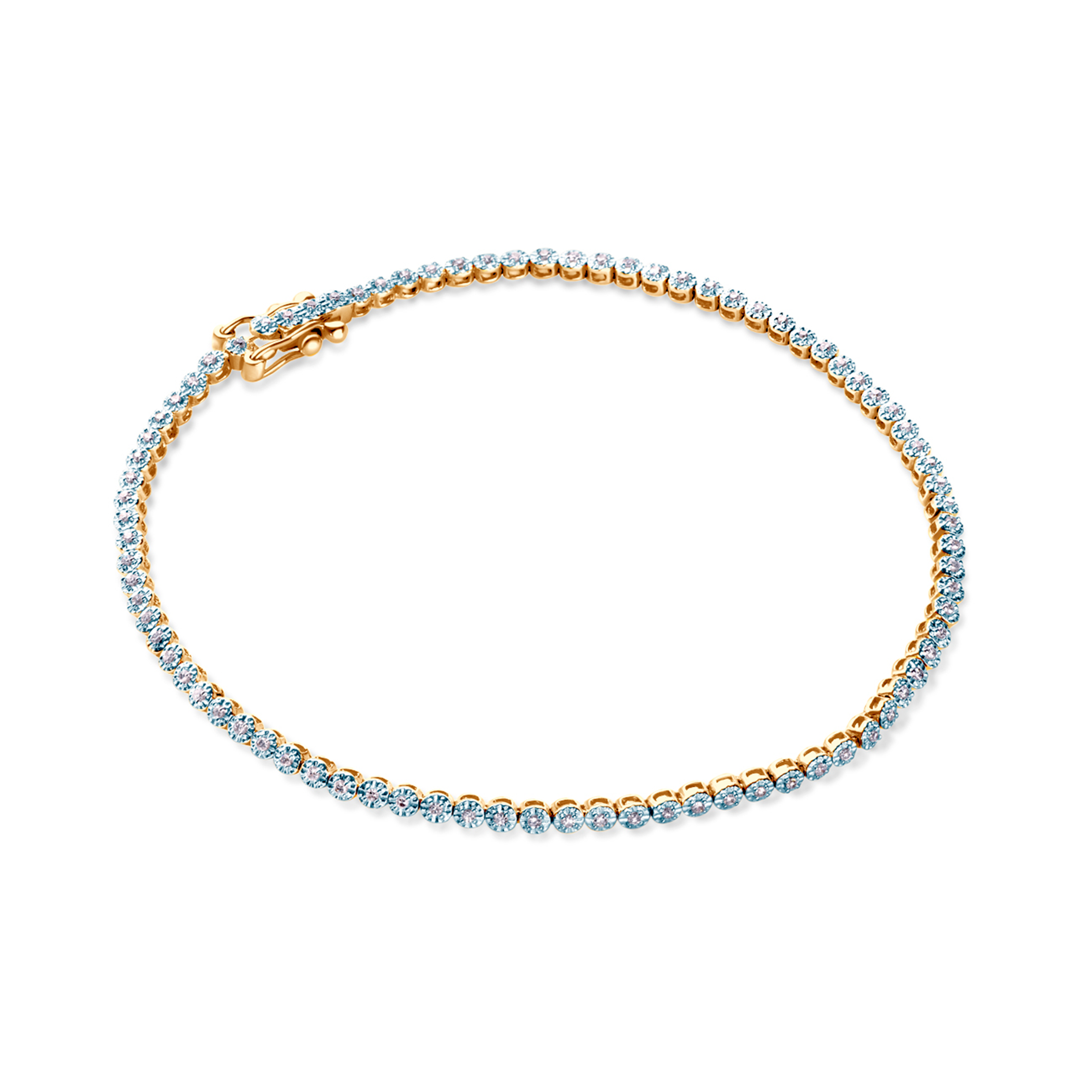 Narukvica zlato 585 s bijelim dijamantom 0.27 ct 19 cm