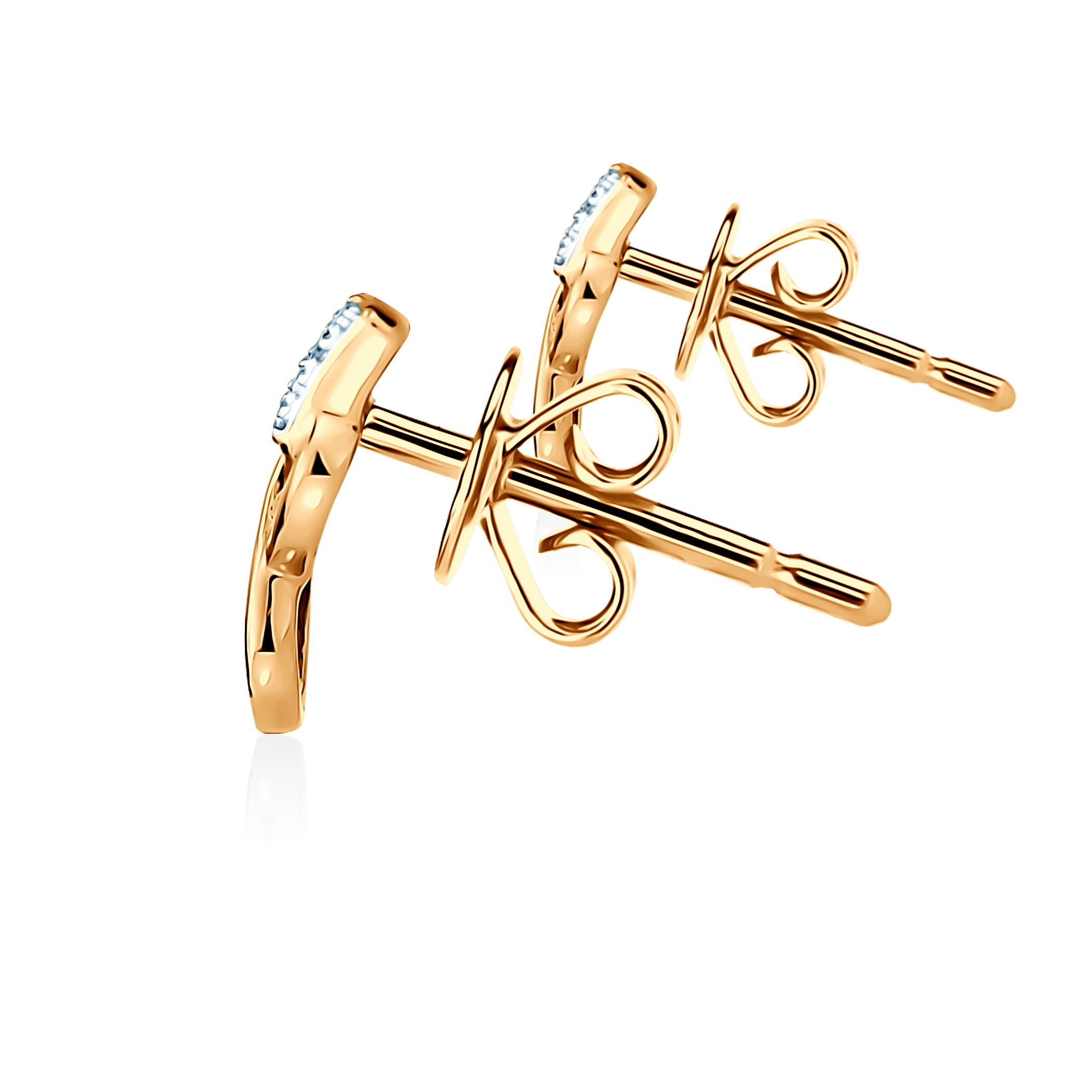 SAVICKI infinity earrings: gold, diamonds - 6