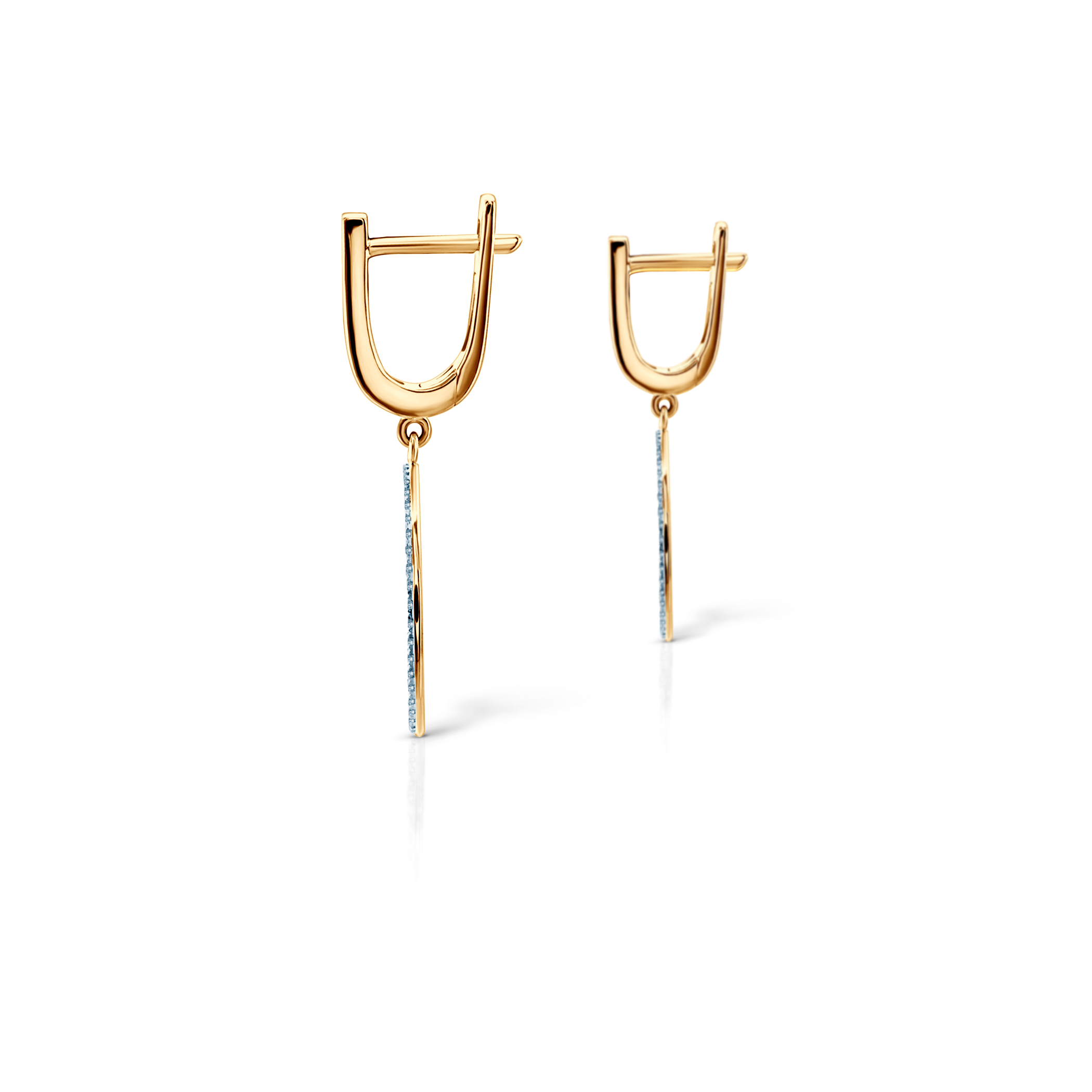 Savicki earrings: two-tone gold, diamonds - 6