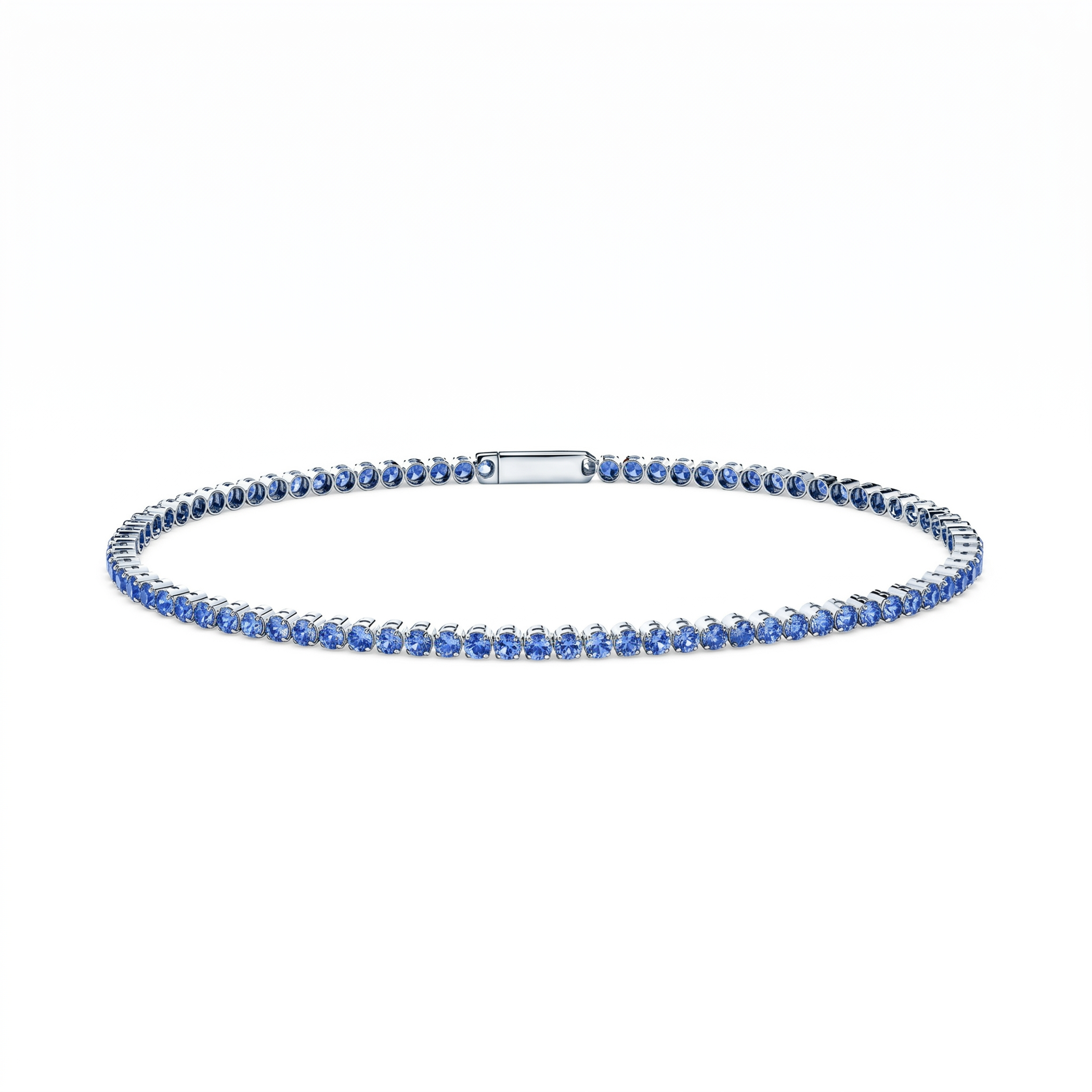 Bransoletka tenisowa z białego złota 585 z cyrkoniami 2,1mm 18cm