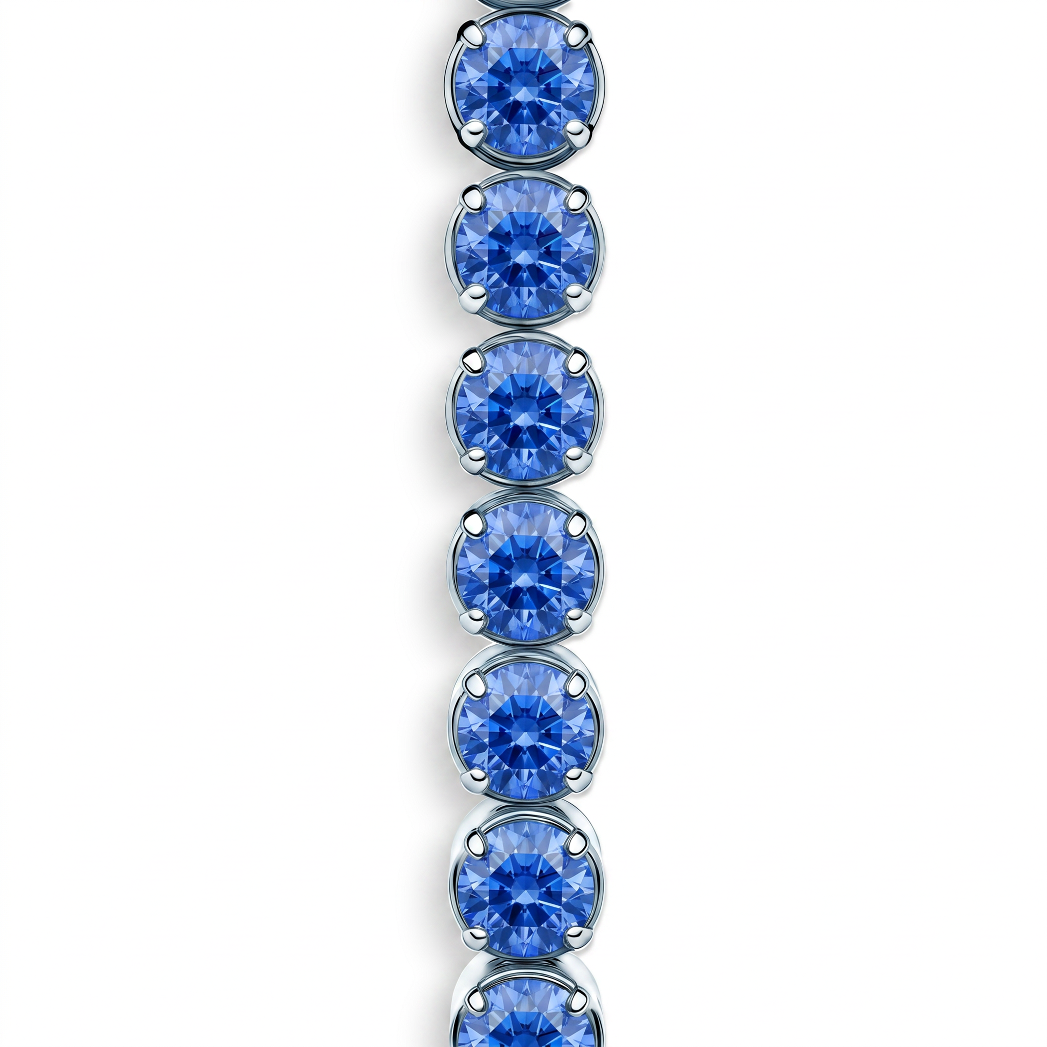 Brățară tennis din aur alb 585 cu zirconii cubice 2,1 mm 18 cm - 6