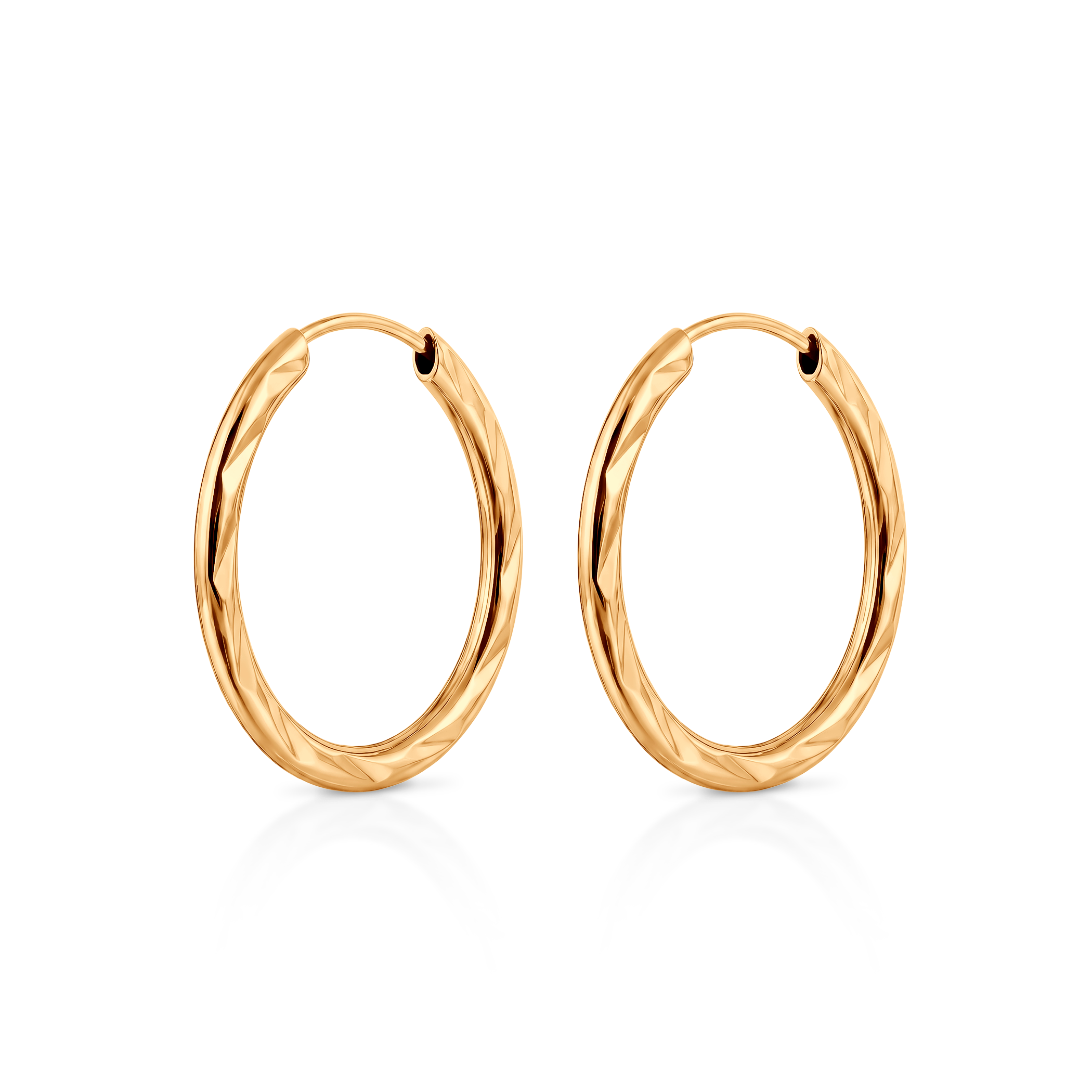 Light Savicki hoop earrings: gold (14K) 1.5cm