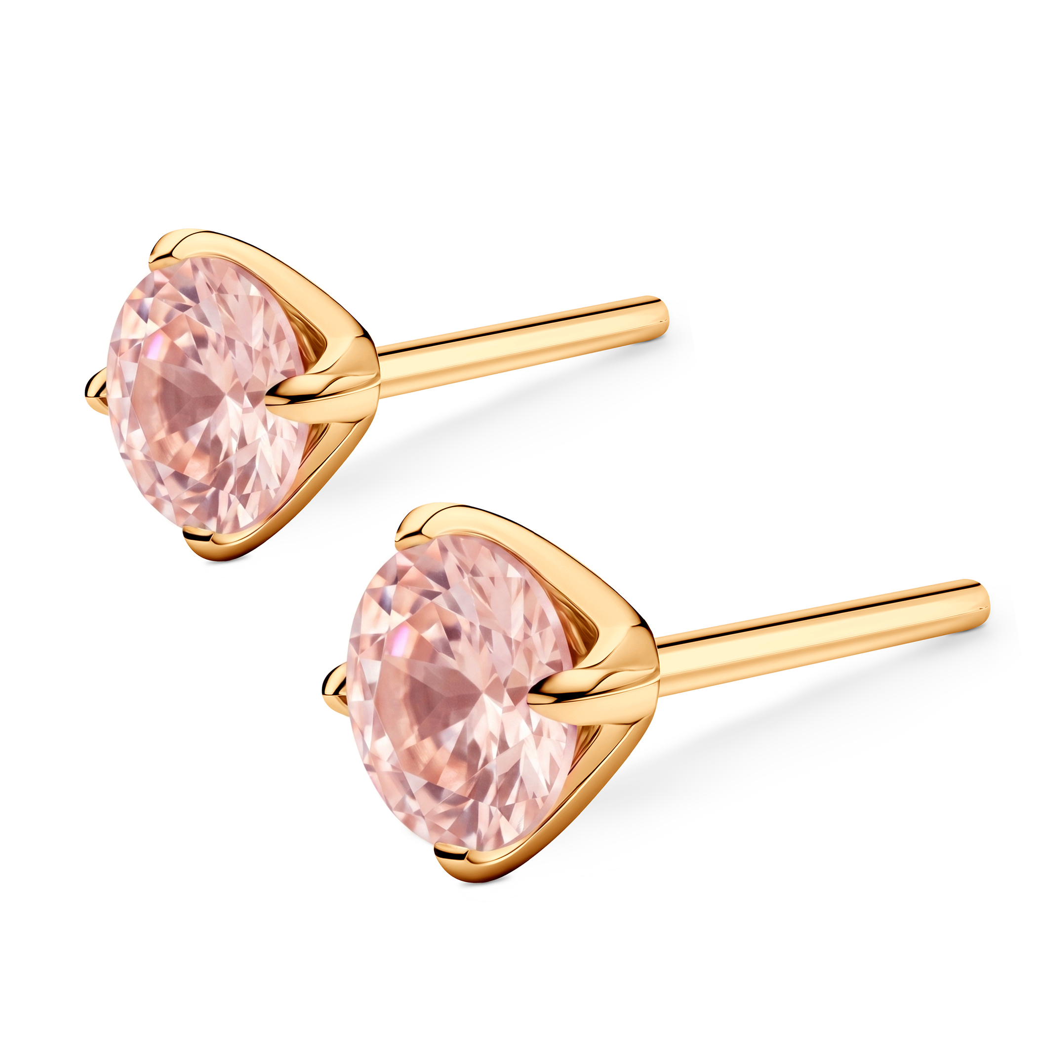 The Light earrings: gold, pink lab-grown diamonds - 4