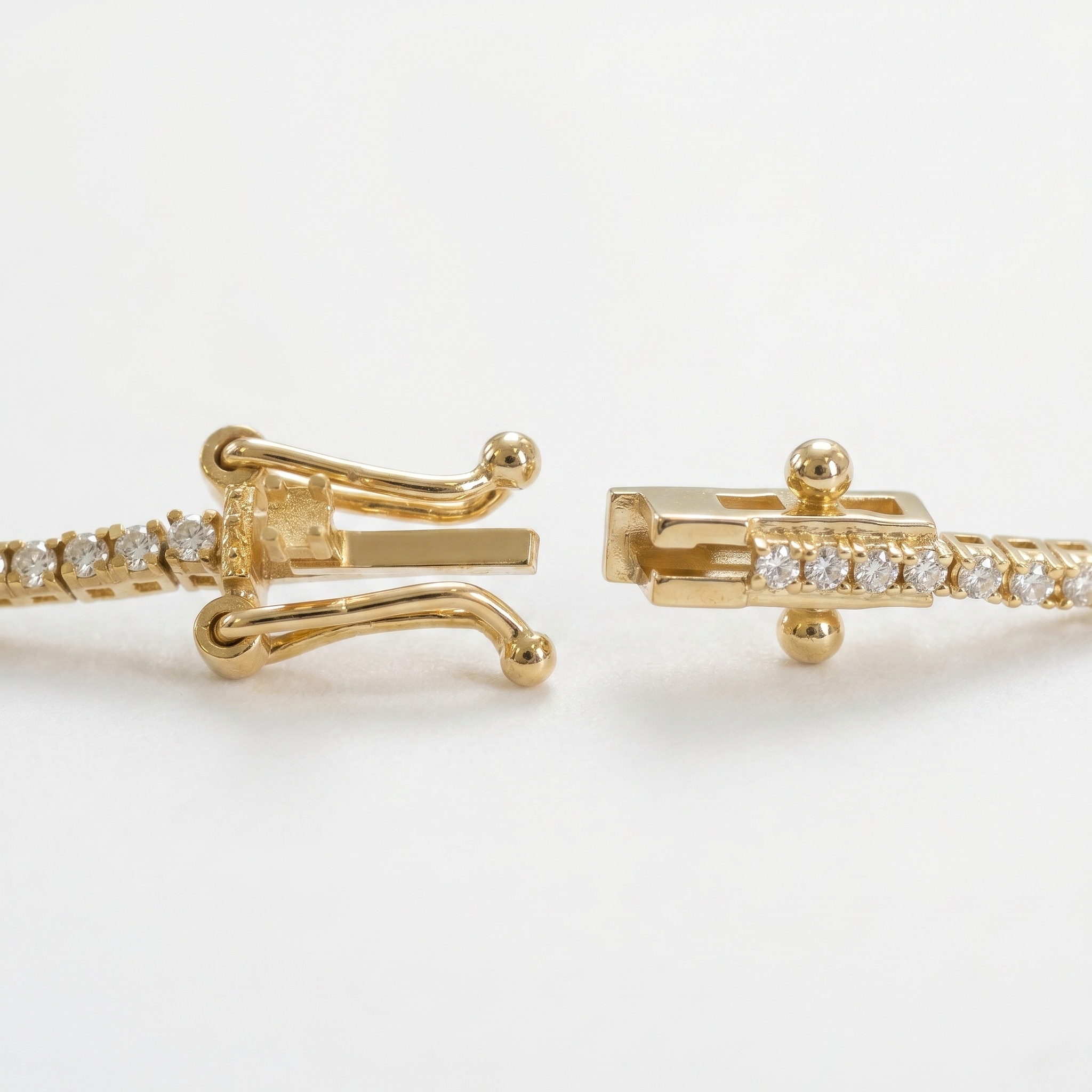 Bransoletka tenisowa 1,1mm: złoto, diamenty laboratoryjne - 5