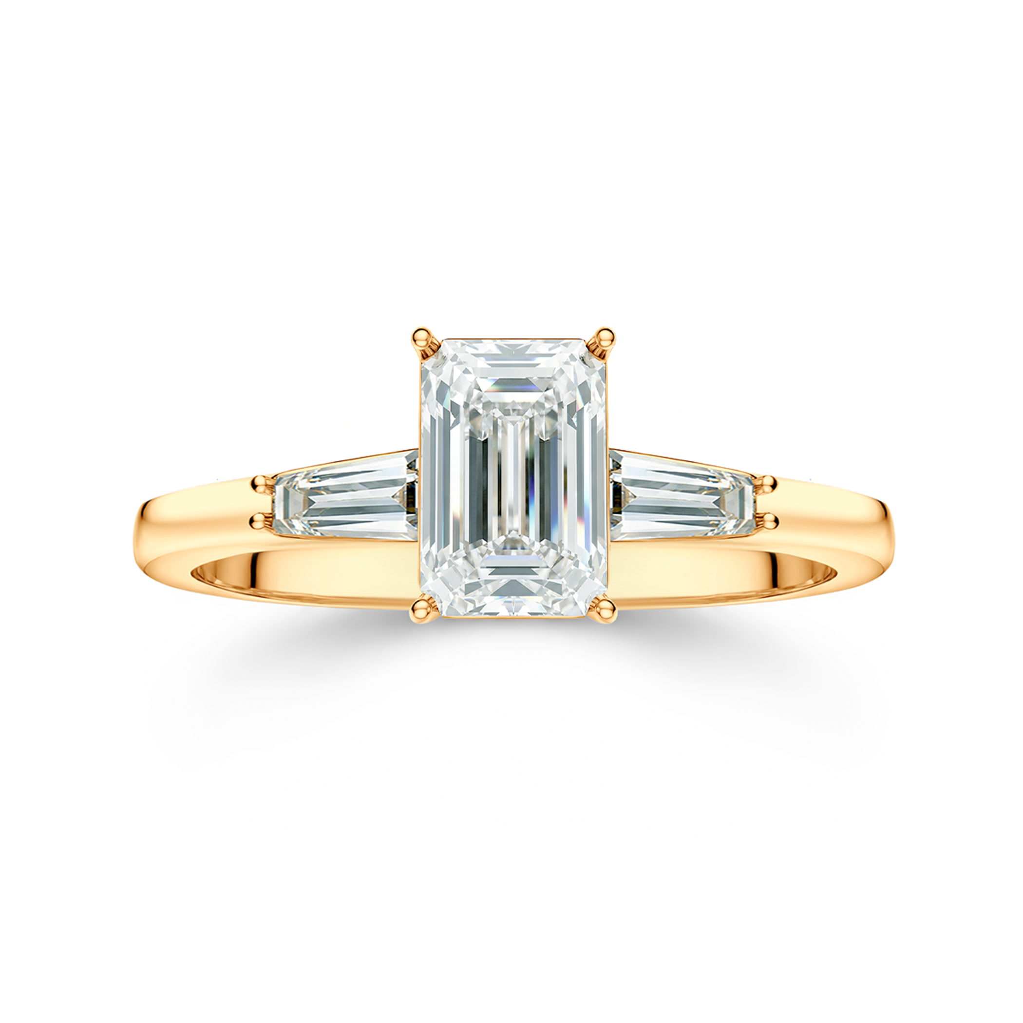 Prsteň SAVICKI: žlté zlato, laboratórne diamanty