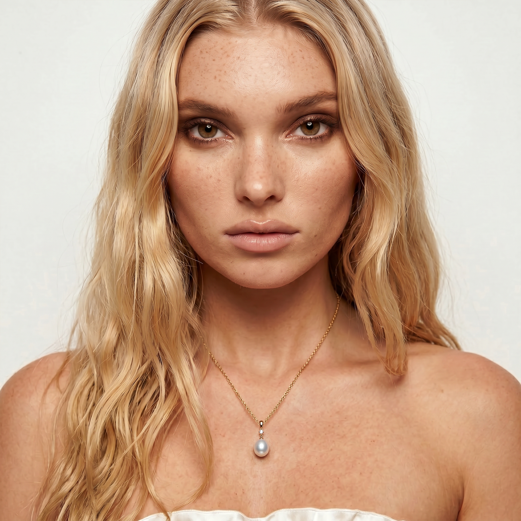 Zawieszka Savicki: dwukolorowe złoto, perła, diament - 5